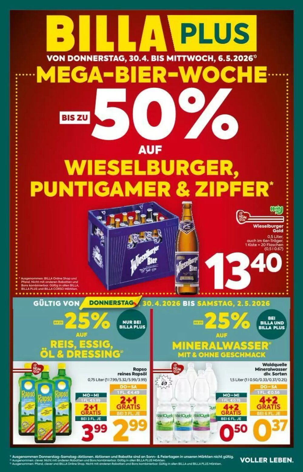 Billa Corso Flugblatt (ab 30.04.2026) - Angebote und Prospekt - Seite 1