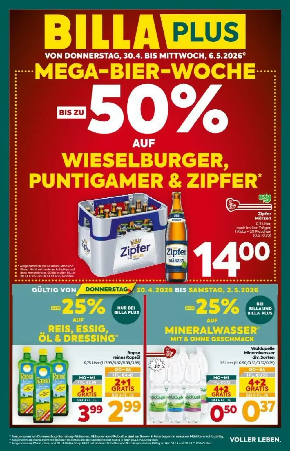 Billa Flugblatt (ab 30.04.2026) - Angebote und Prospekt - Seite 1