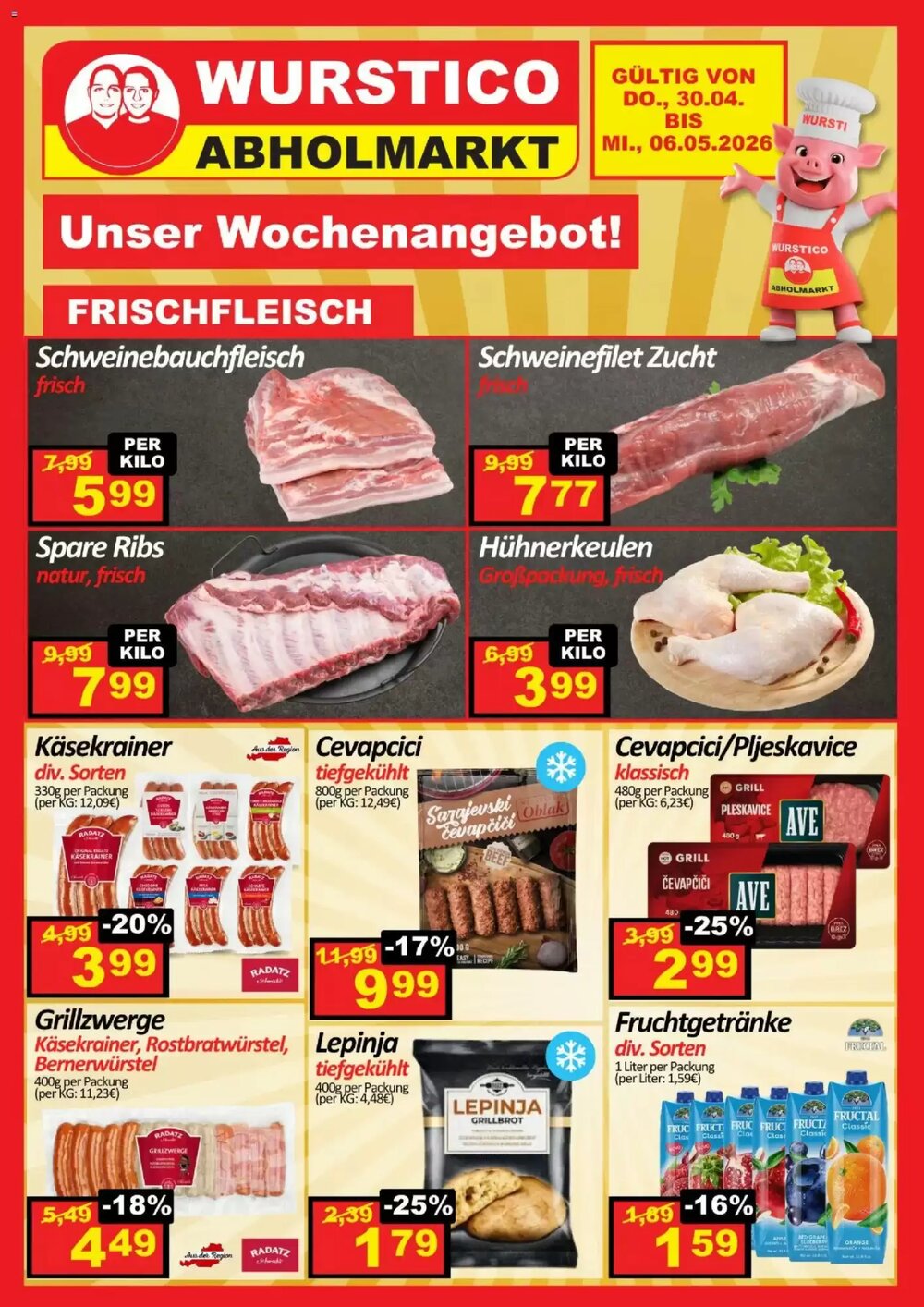 Wurstico Flugblatt (ab 30.04.2026) - Angebote und Prospekt - Seite 1