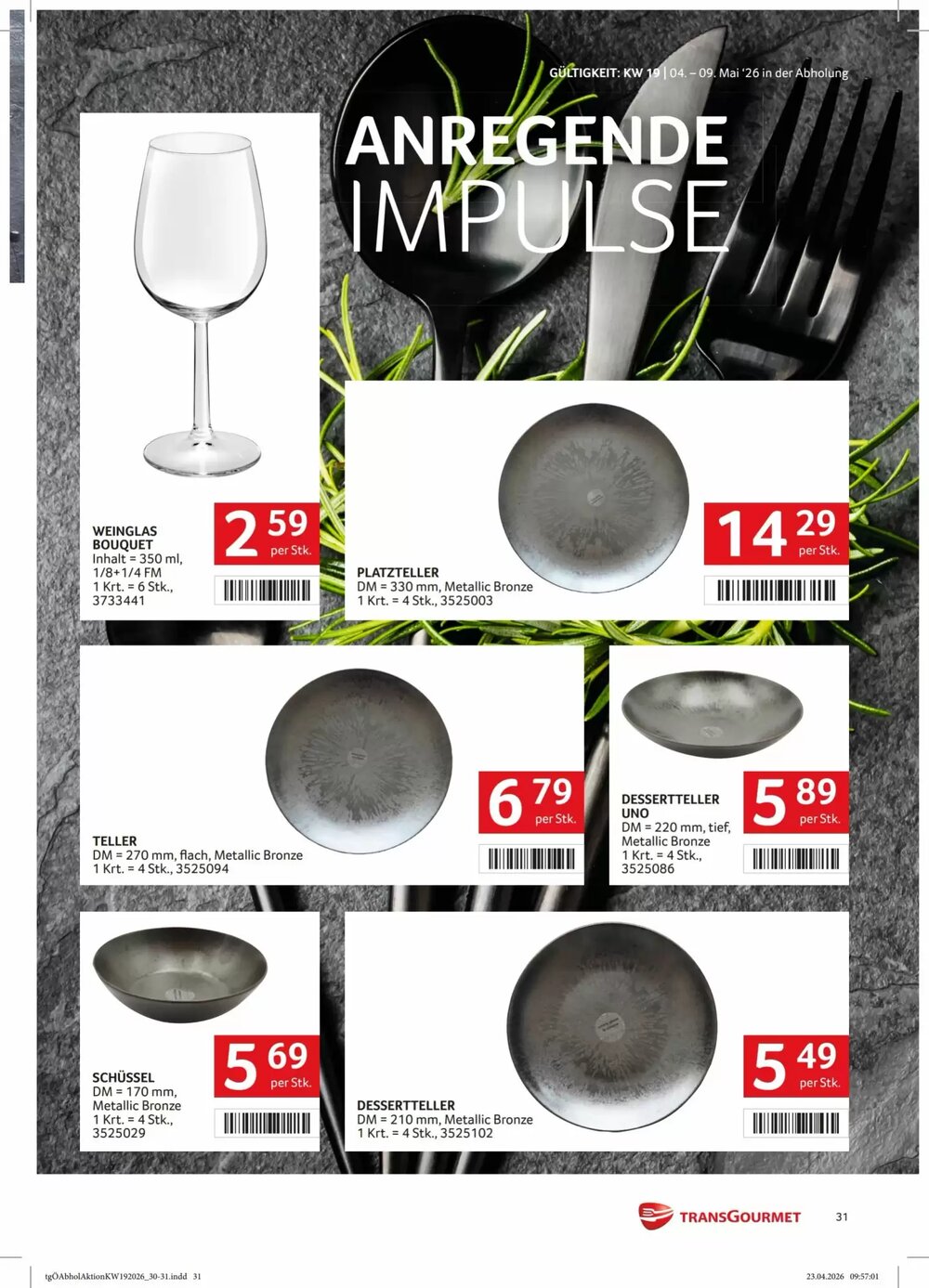 Transgourmet Flugblatt (ab 04.05.2026) - Angebote und Prospekt - Seite 31