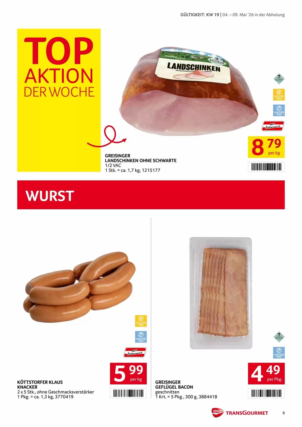 Transgourmet Flugblatt (ab 04.05.2026) - Angebote und Prospekt - Seite 9