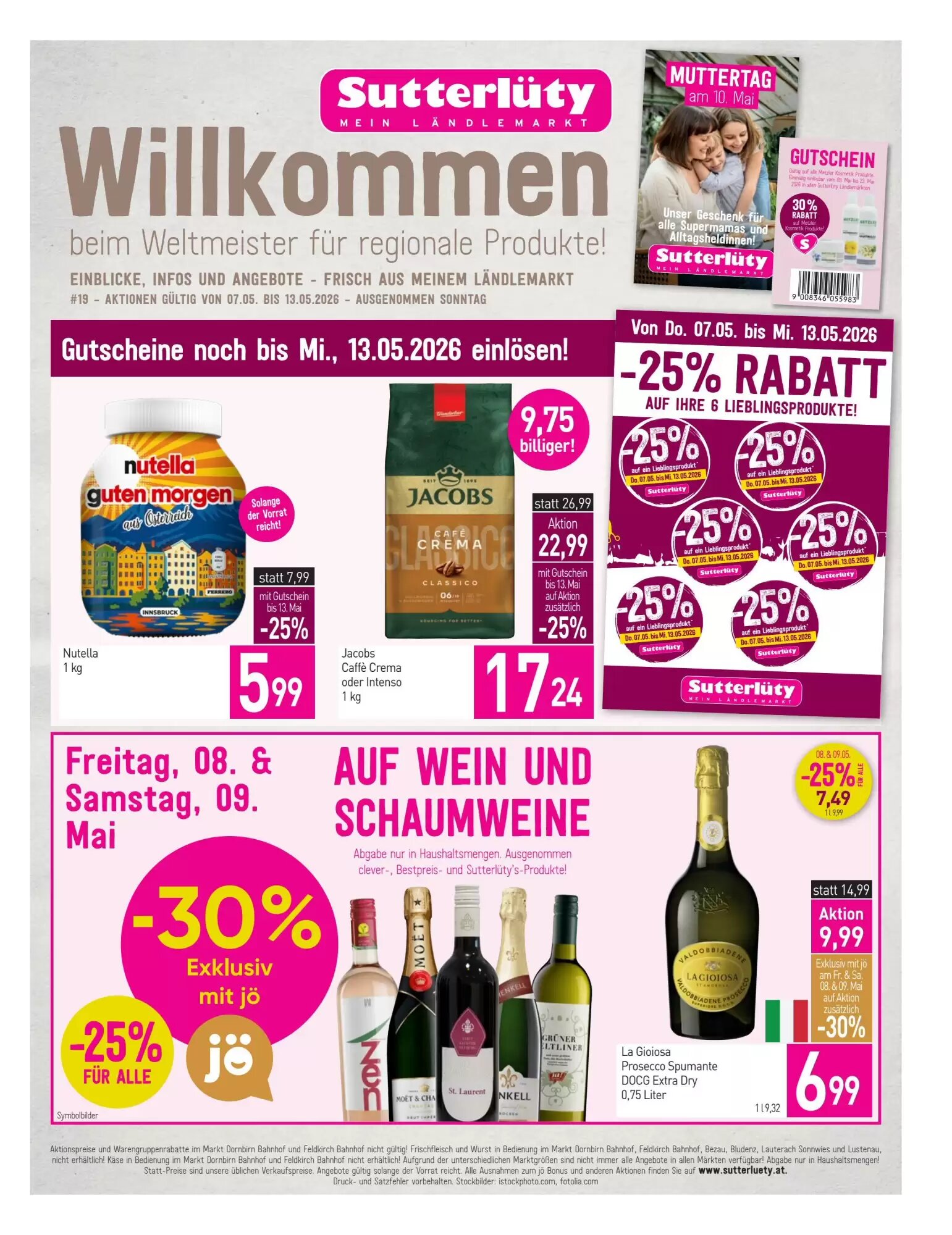 Sutterlüty Flugblatt (ab 07.05.2026) - Angebote und Prospekt - Seite 1
