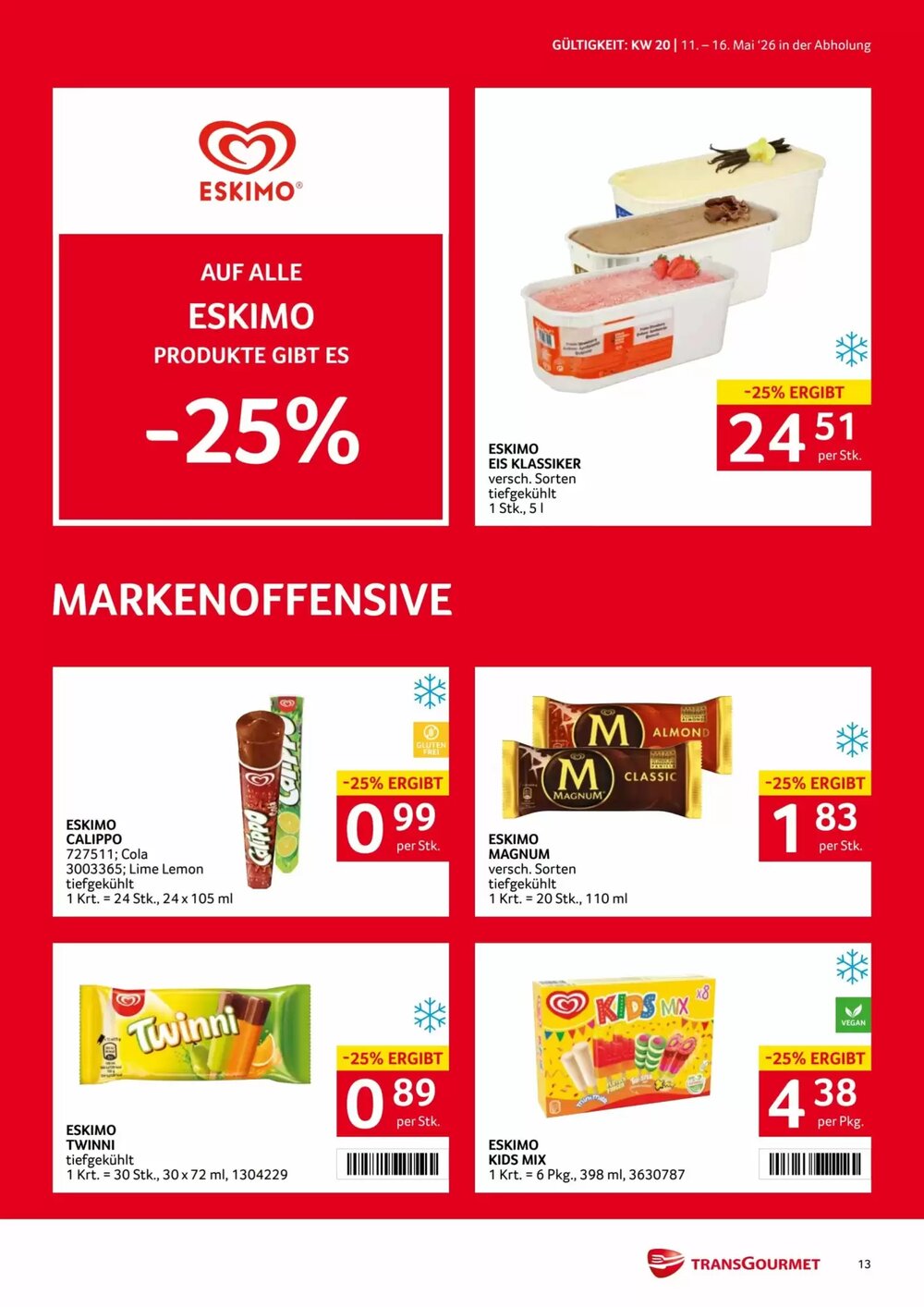 Transgourmet Flugblatt (ab 11.05.2026) - Angebote und Prospekt - Seite 13