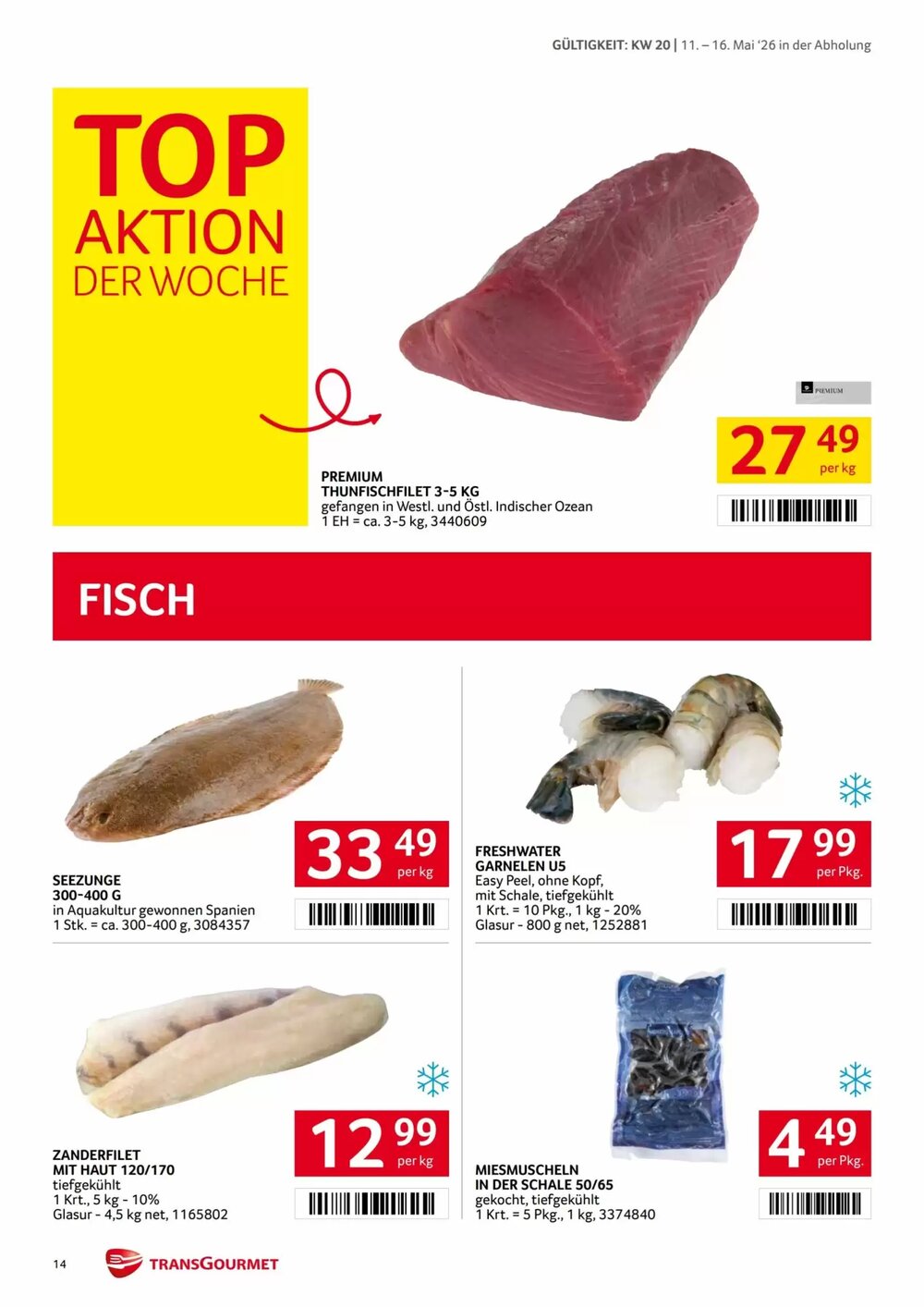 Transgourmet Flugblatt (ab 11.05.2026) - Angebote und Prospekt - Seite 14