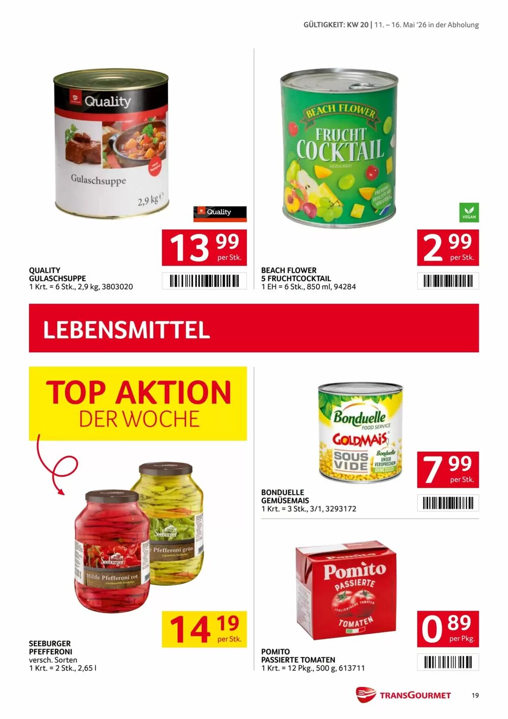 Transgourmet Flugblatt (ab 11.05.2026) - Angebote und Prospekt - Seite 19