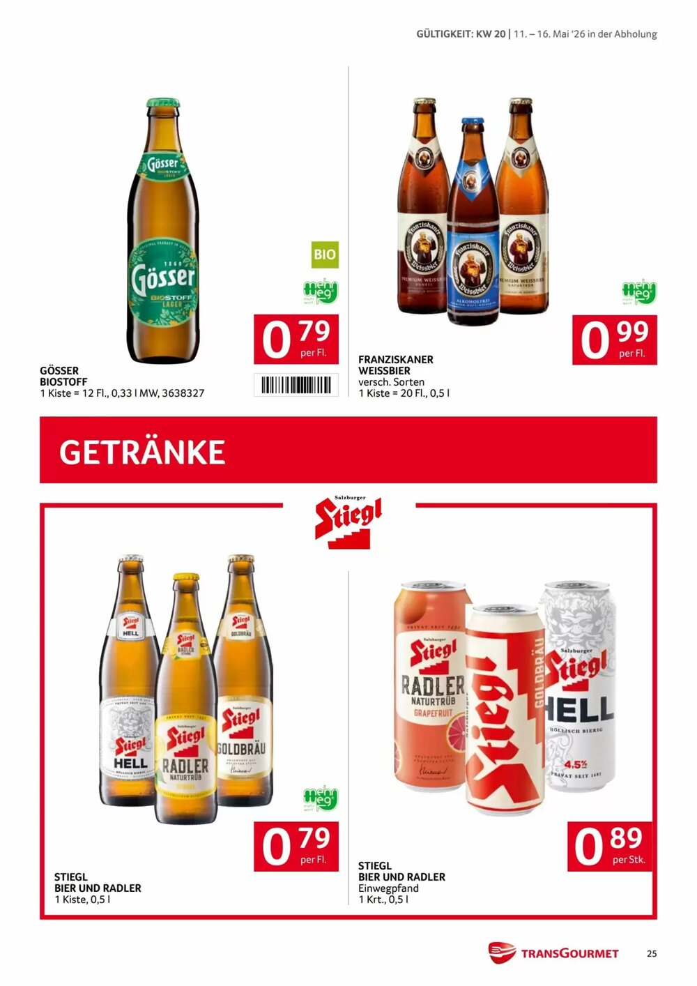 Transgourmet Flugblatt (ab 11.05.2026) - Angebote und Prospekt - Seite 25