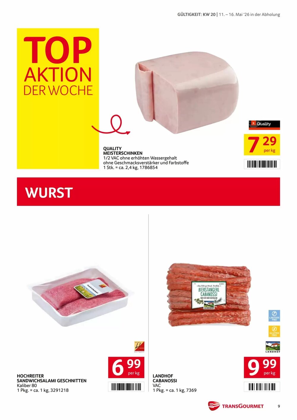 Transgourmet Flugblatt (ab 11.05.2026) - Angebote und Prospekt - Seite 9