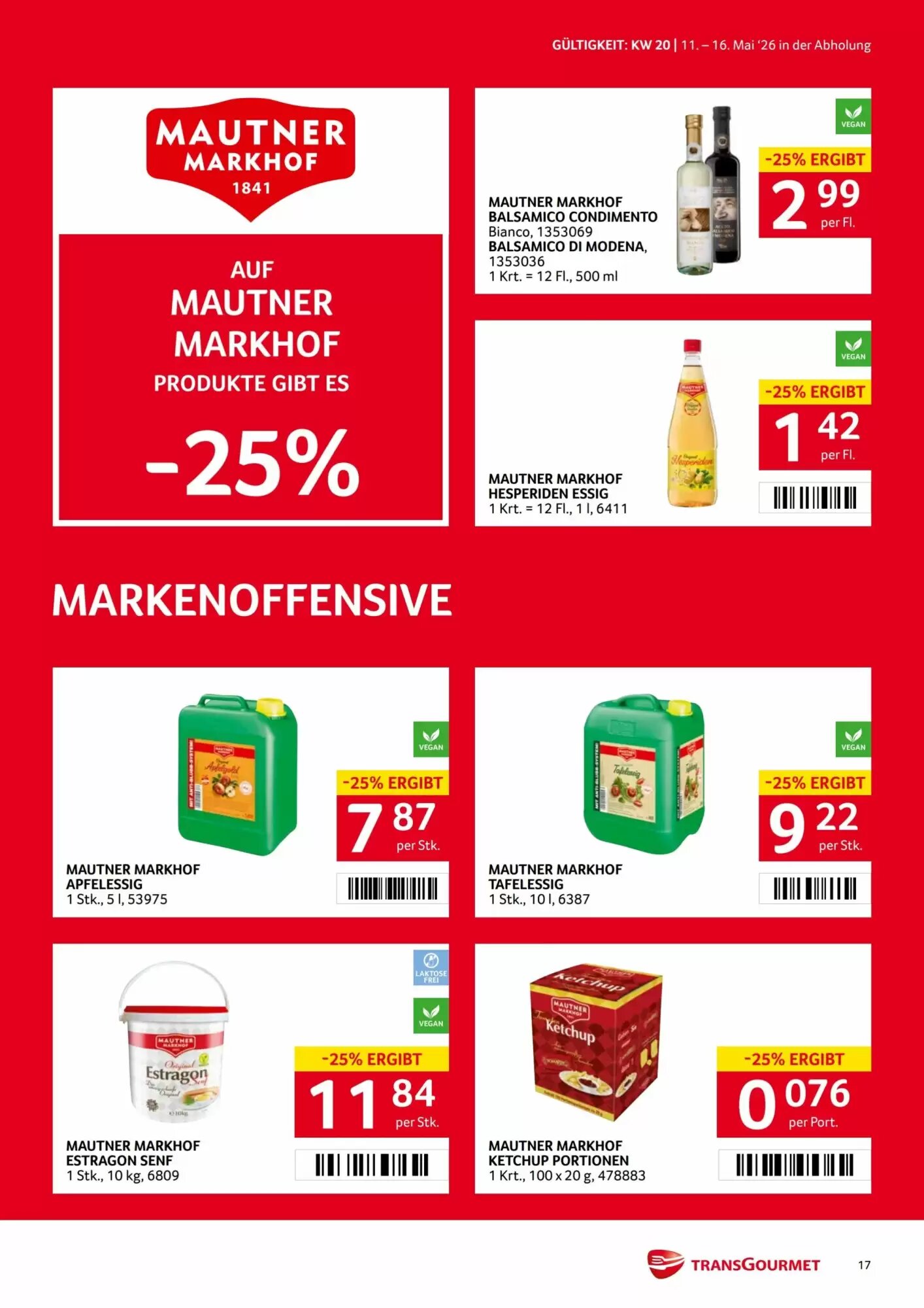 Transgourmet Flugblatt (ab 11.05.2026) - Angebote und Prospekt - Seite 17