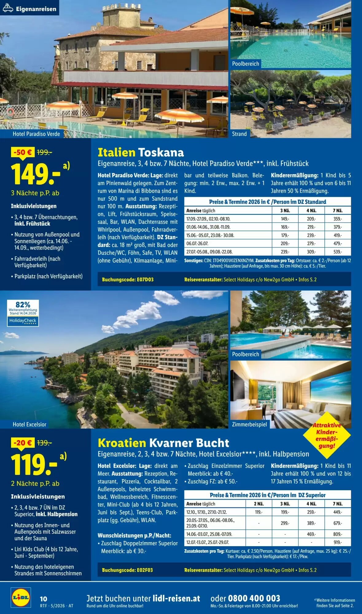 Lidl Reisen Flugblatt (ab 12.05.2026) - Angebote und Prospekt - Seite 10