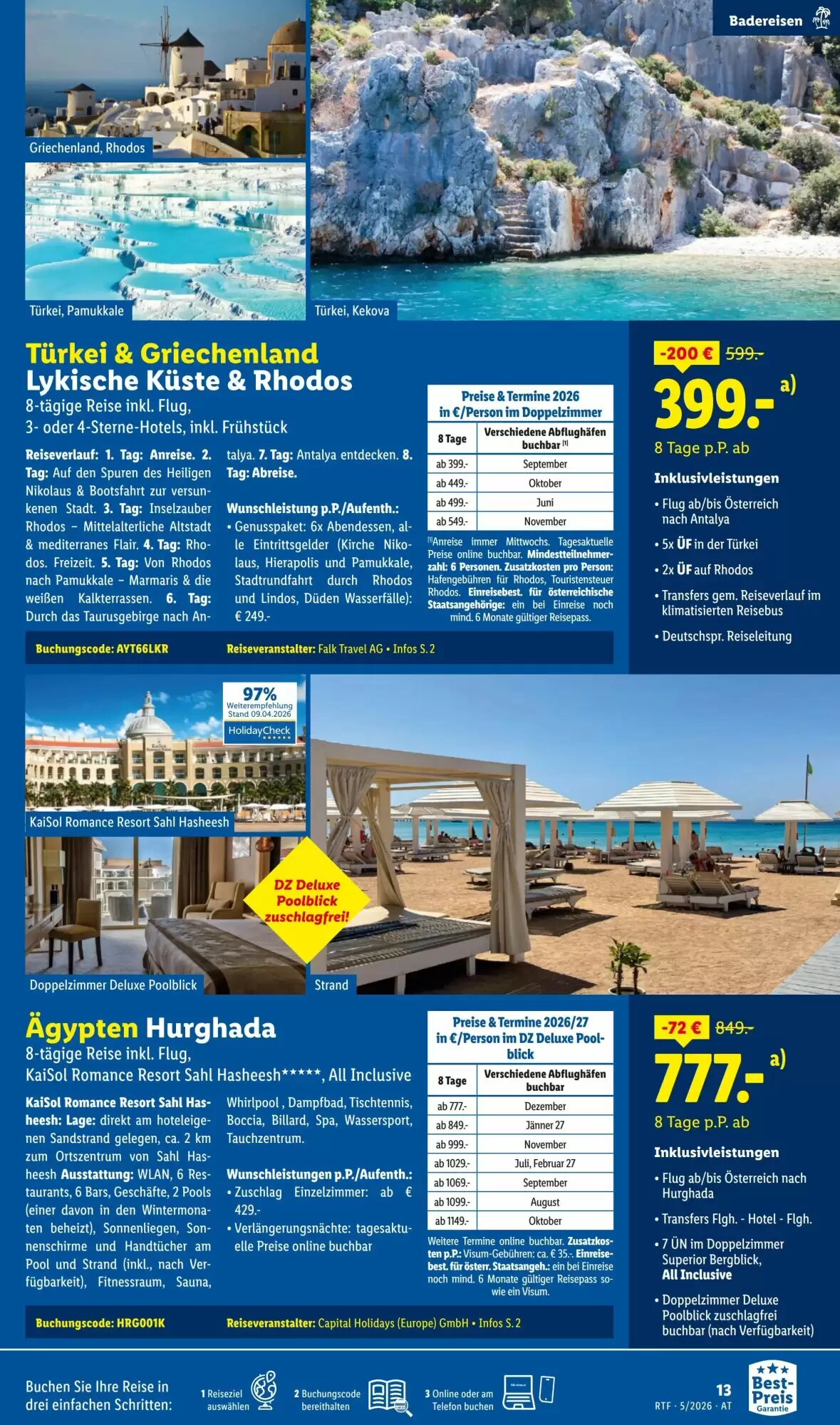 Lidl Reisen Flugblatt (ab 12.05.2026) - Angebote und Prospekt - Seite 13