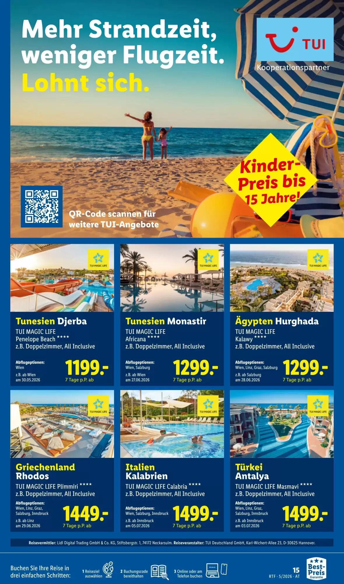 Lidl Reisen Flugblatt (ab 12.05.2026) - Angebote und Prospekt - Seite 15
