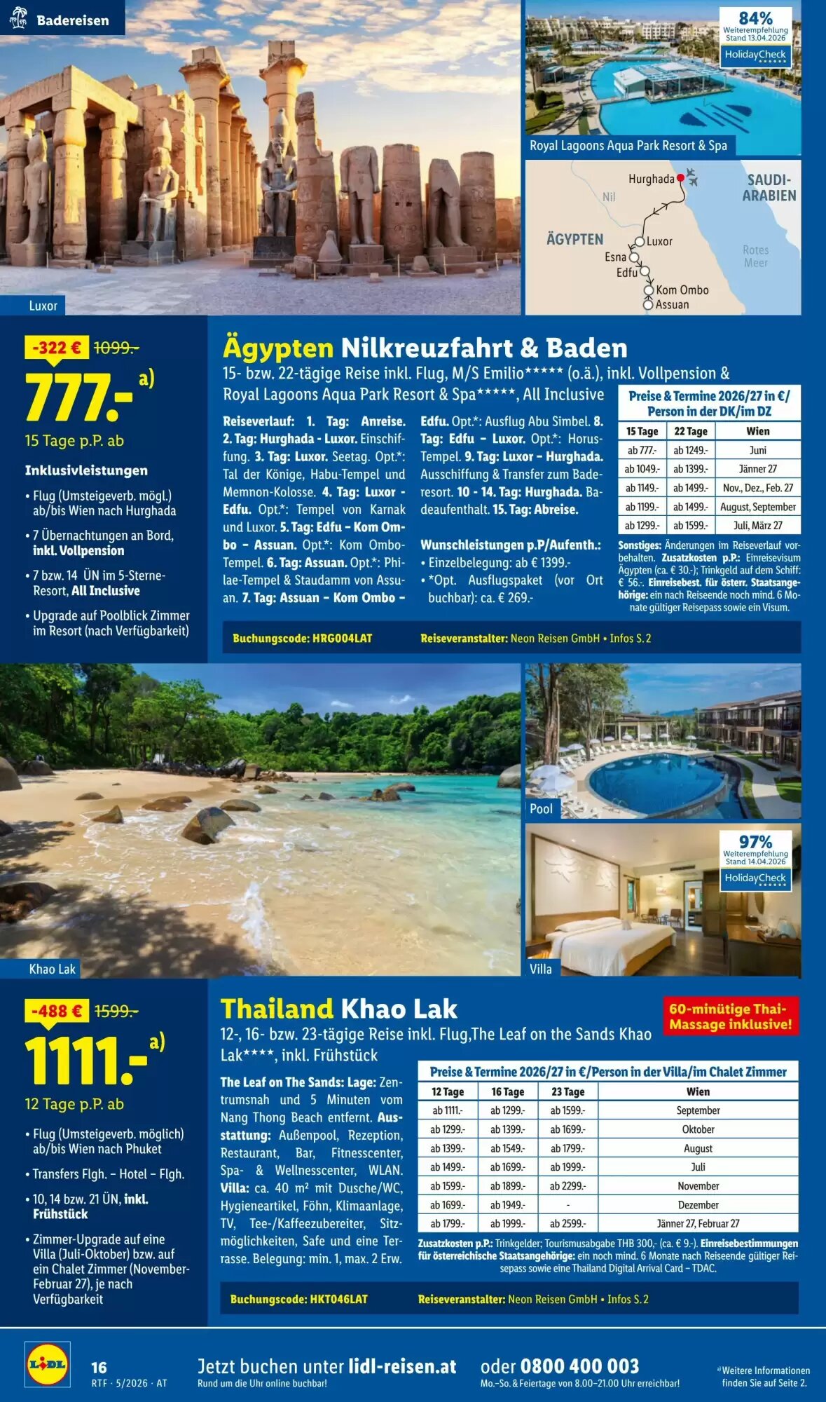 Lidl Reisen Flugblatt (ab 12.05.2026) - Angebote und Prospekt - Seite 16