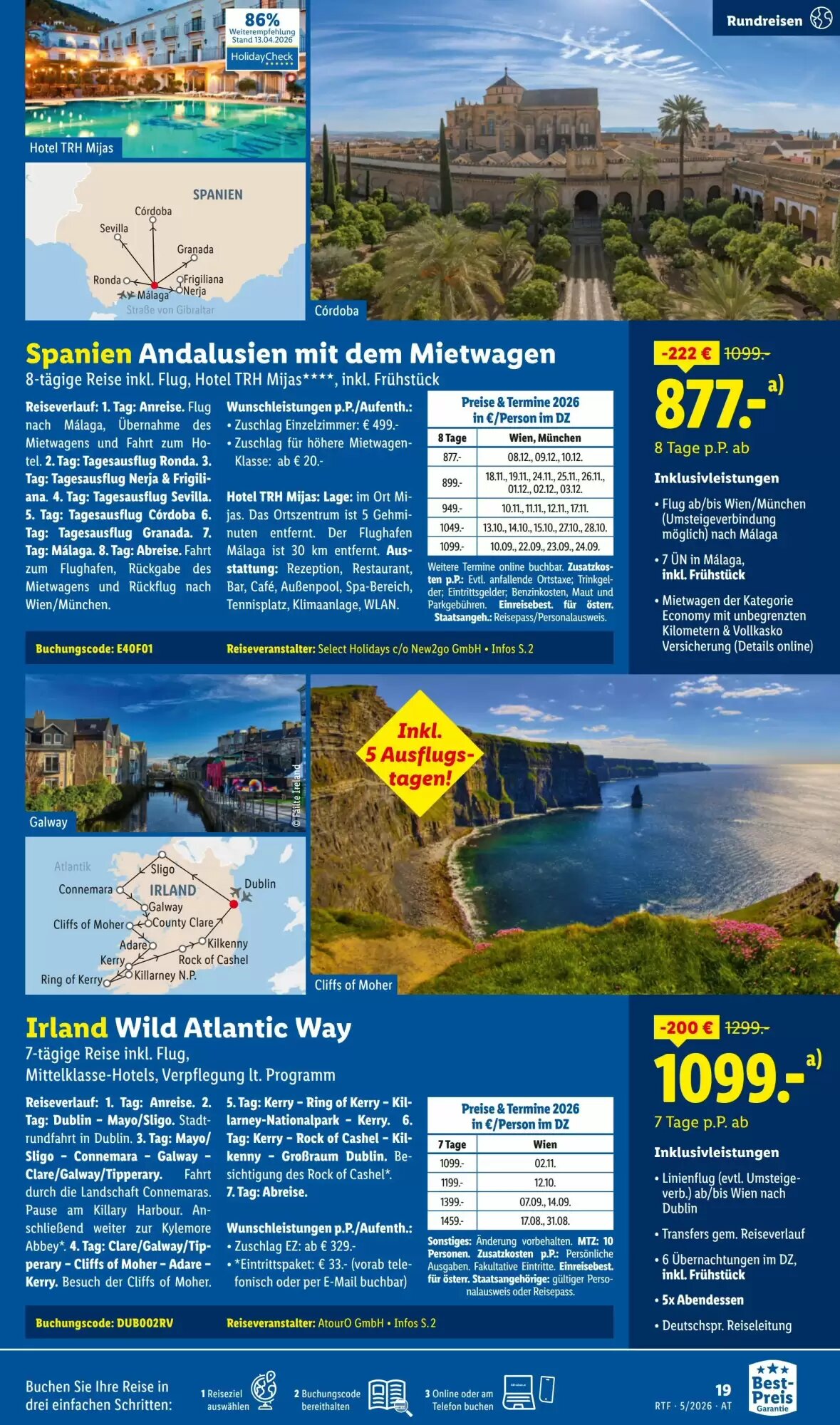Lidl Reisen Flugblatt (ab 12.05.2026) - Angebote und Prospekt - Seite 19