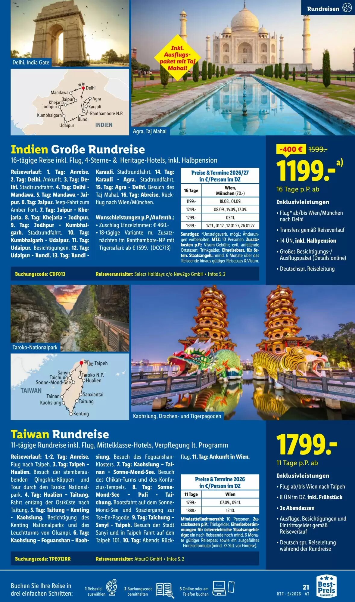 Lidl Reisen Flugblatt (ab 12.05.2026) - Angebote und Prospekt - Seite 21