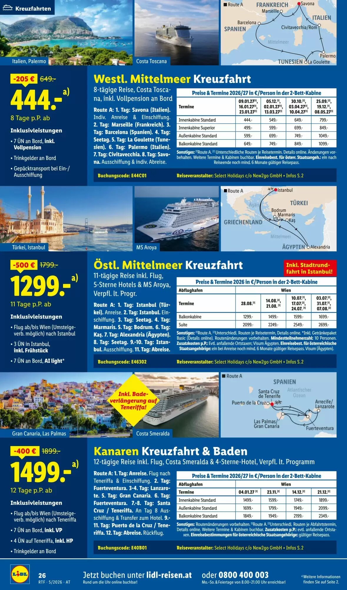 Lidl Reisen Flugblatt (ab 12.05.2026) - Angebote und Prospekt - Seite 26