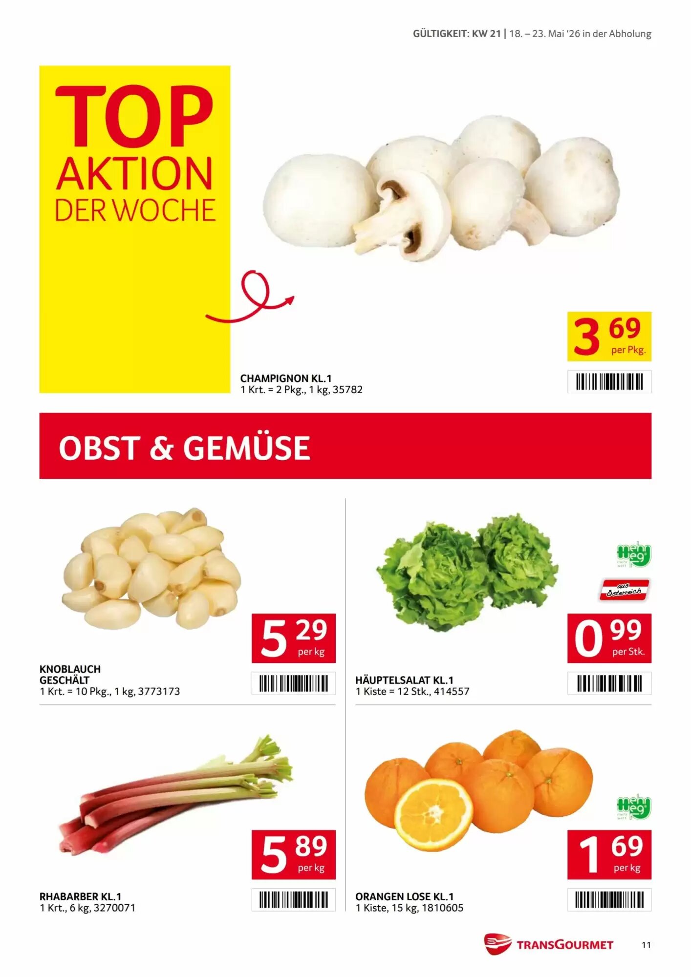 Transgourmet Flugblatt (ab 18.05.2026) - Angebote und Prospekt - Seite 11