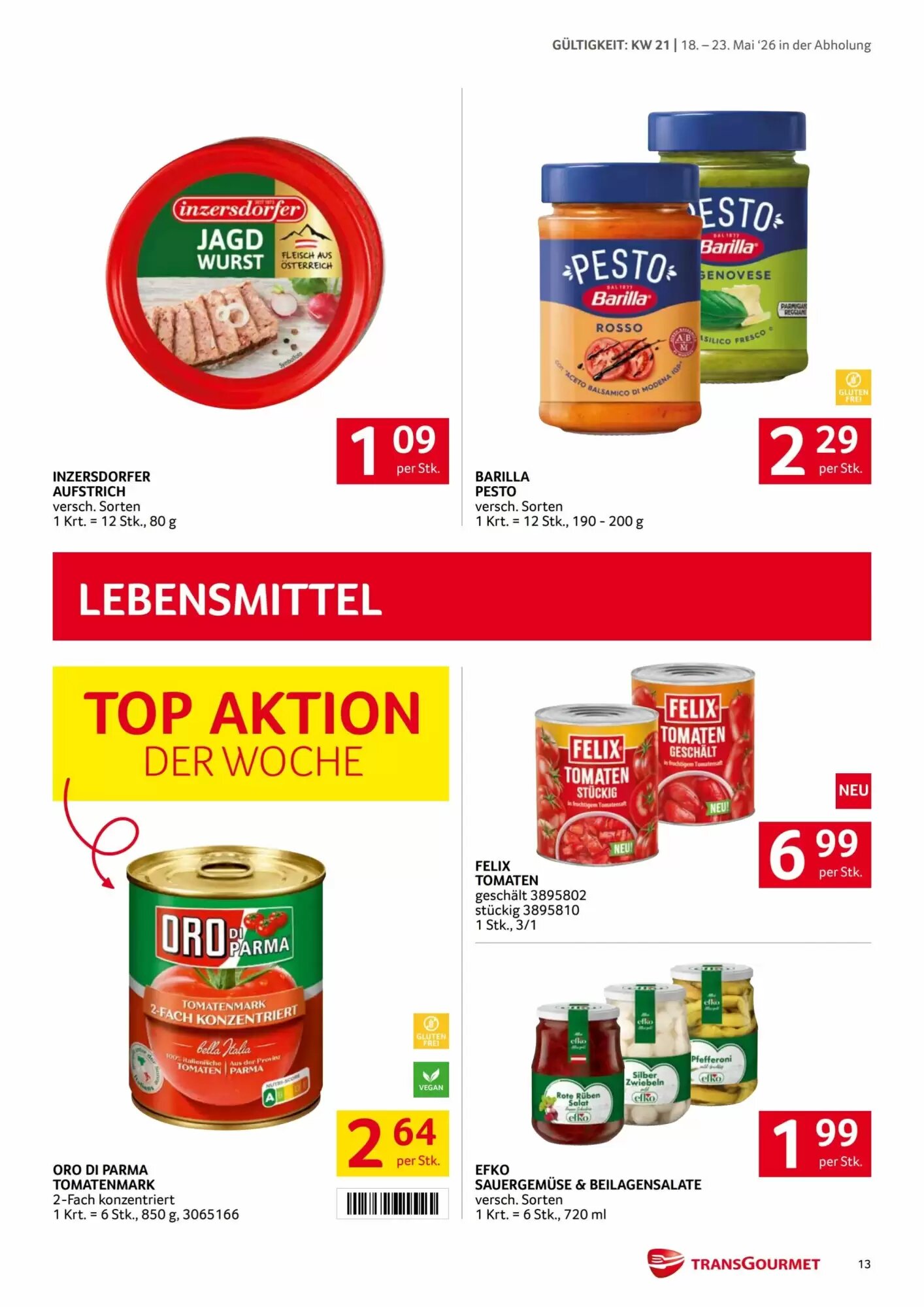 Transgourmet Flugblatt (ab 18.05.2026) - Angebote und Prospekt - Seite 13