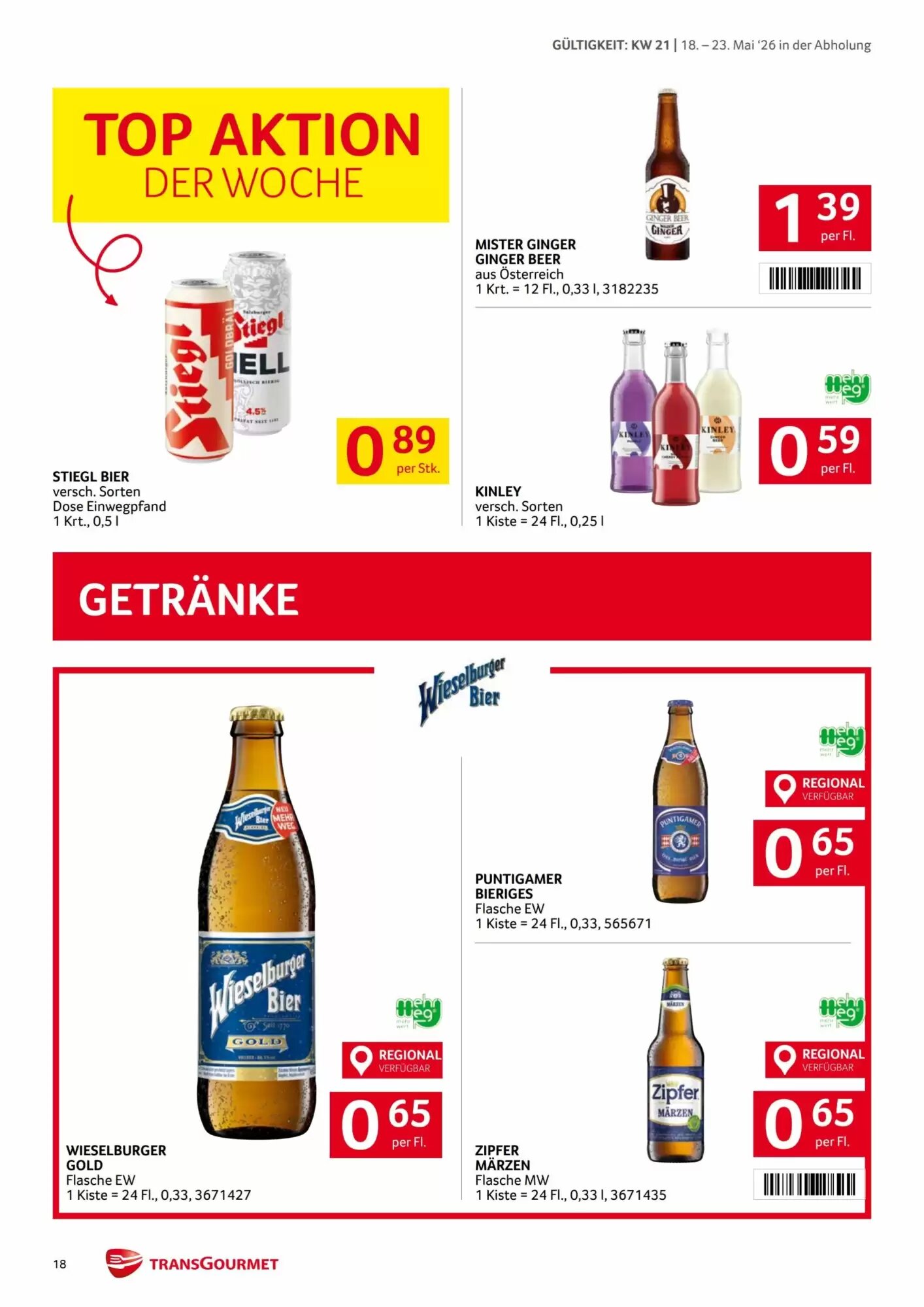Transgourmet Flugblatt (ab 18.05.2026) - Angebote und Prospekt - Seite 18