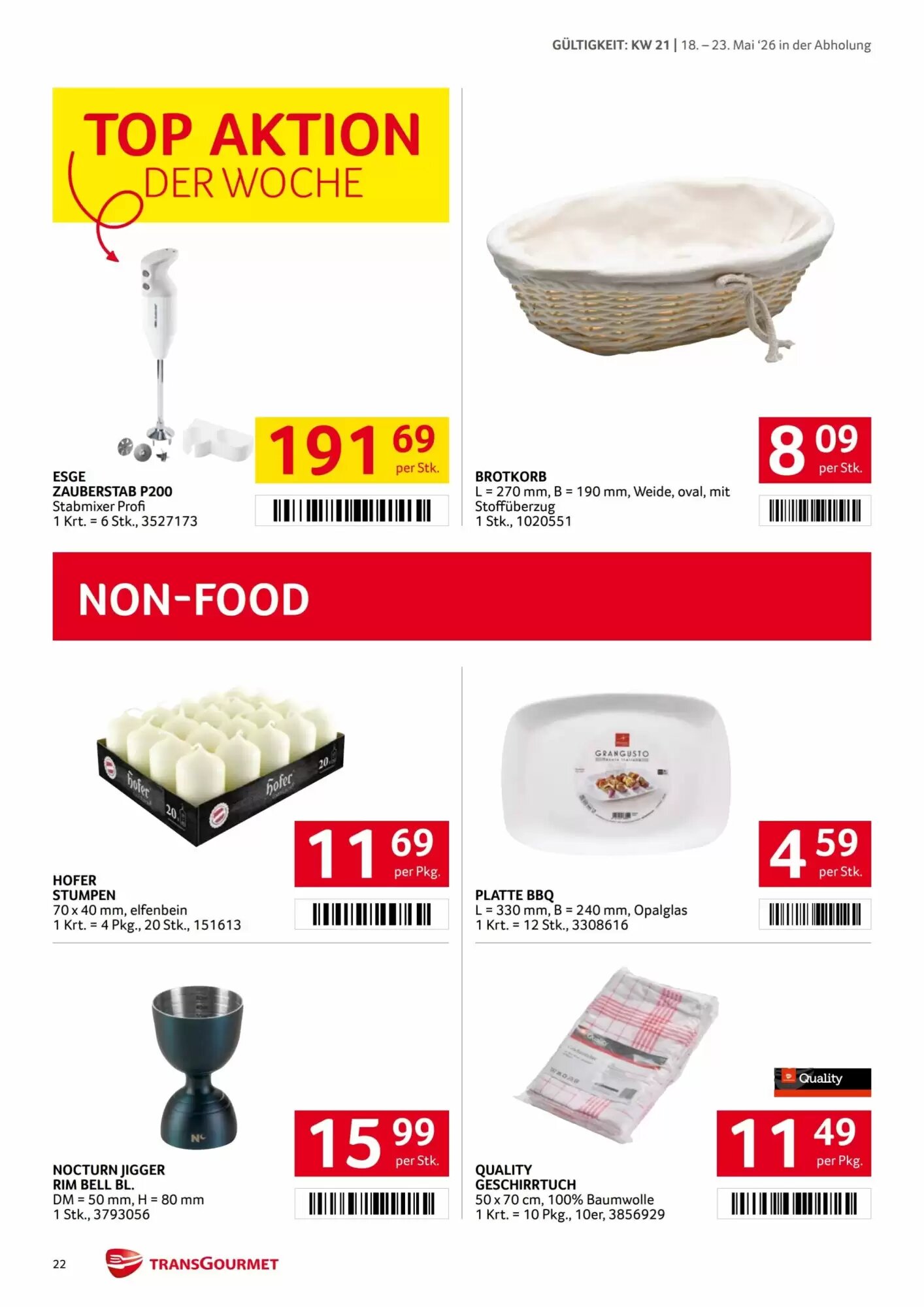 Transgourmet Flugblatt (ab 18.05.2026) - Angebote und Prospekt - Seite 22