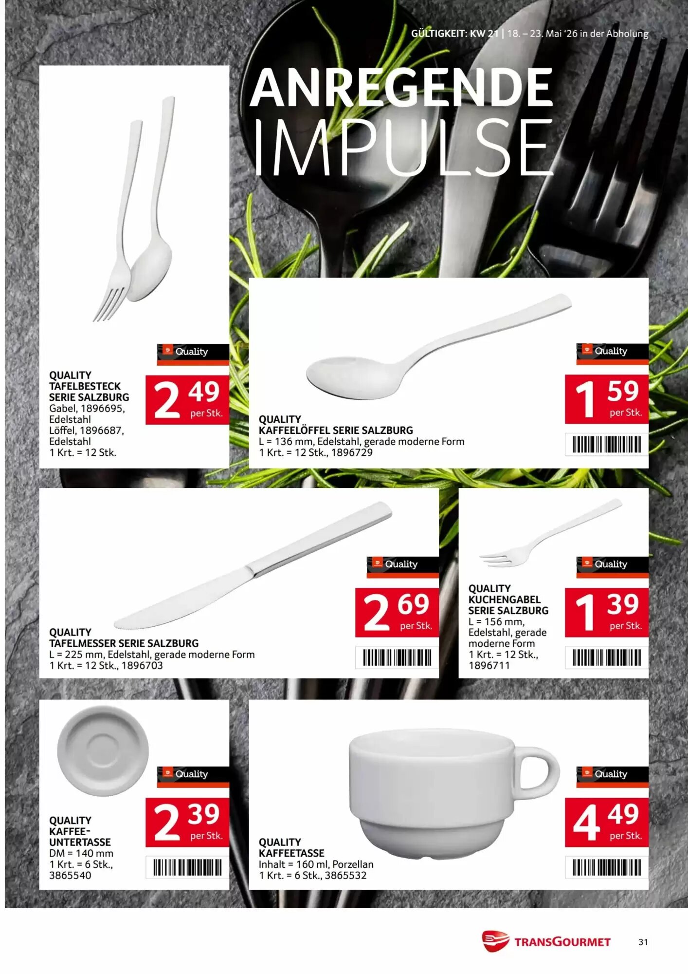 Transgourmet Flugblatt (ab 18.05.2026) - Angebote und Prospekt - Seite 31