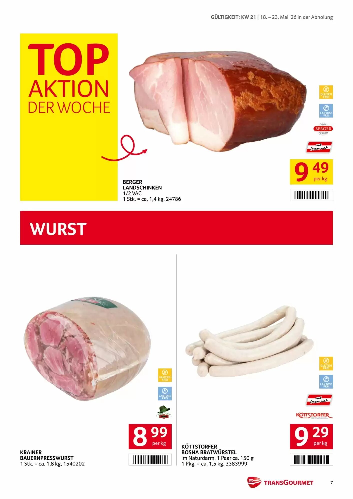 Transgourmet Flugblatt (ab 18.05.2026) - Angebote und Prospekt - Seite 7