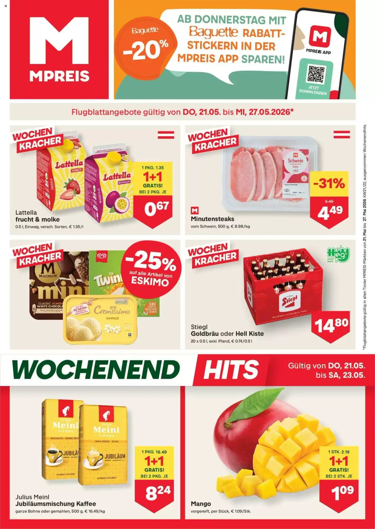 MPreis Flugblatt (ab 21.05.2026) - Angebote und Prospekt - Seite 1