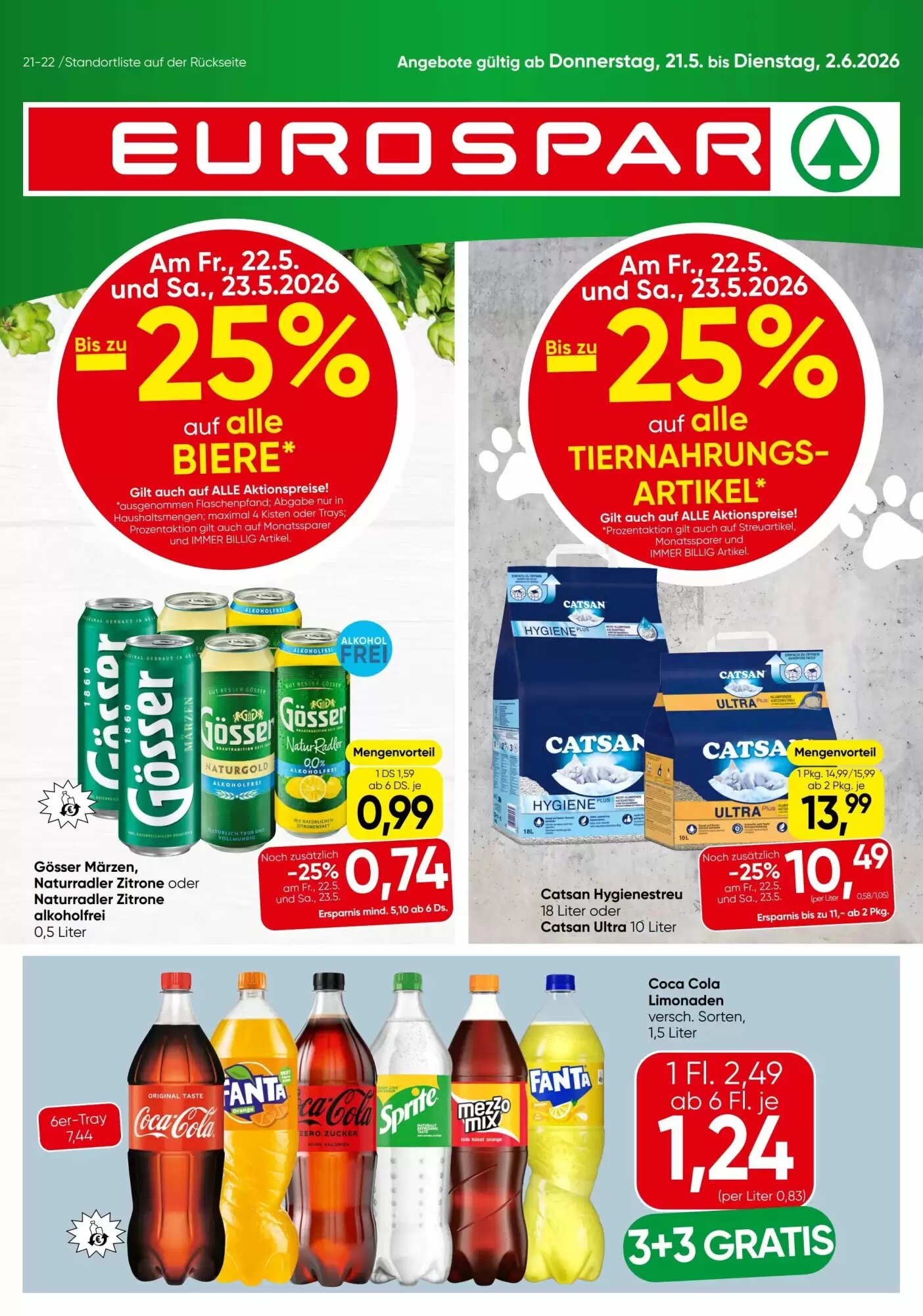 Eurospar Flugblatt (ab 21.05.2026) - Angebote und Prospekt - Seite 1