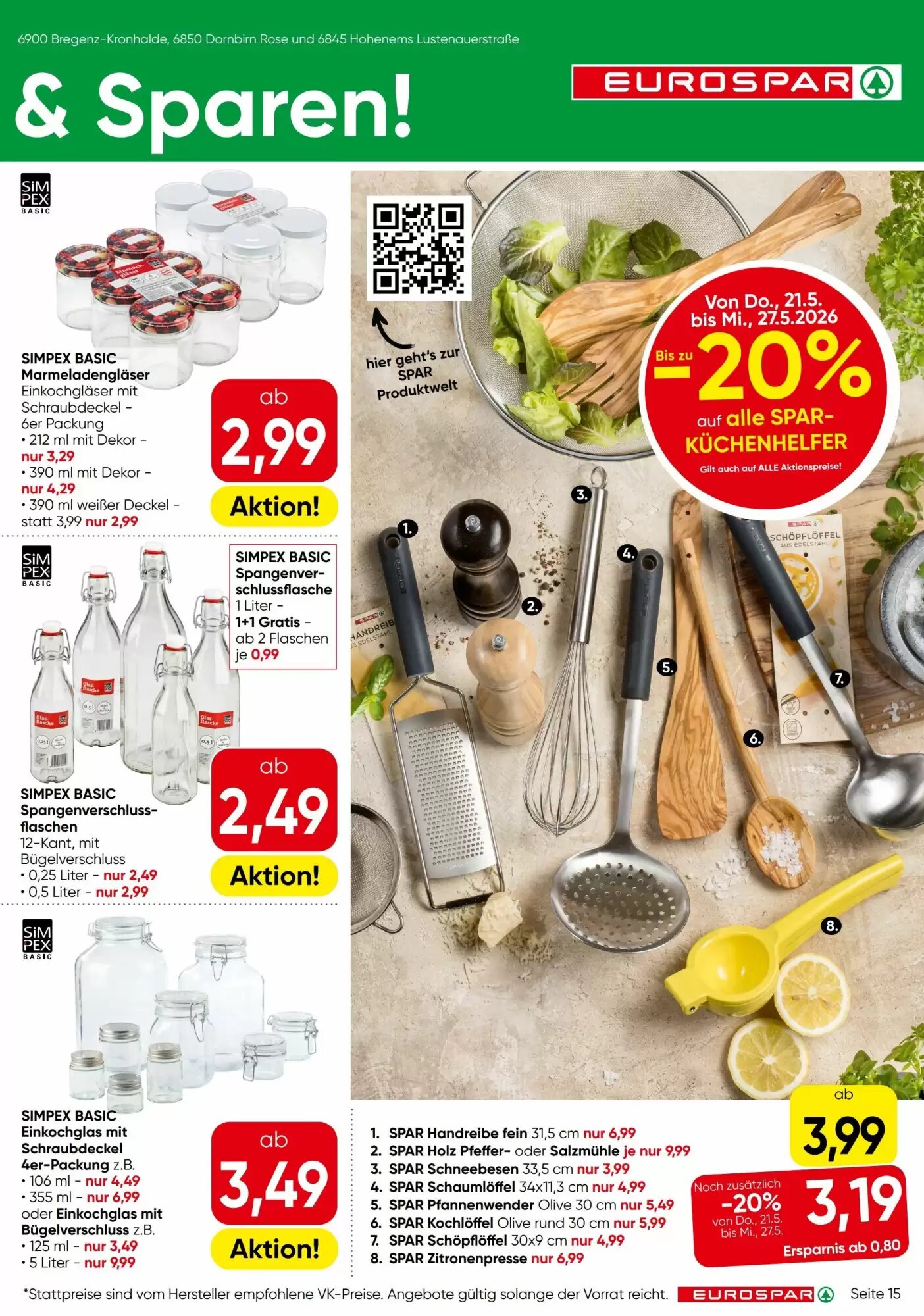 Eurospar Flugblatt (ab 21.05.2026) - Angebote und Prospekt - Seite 15