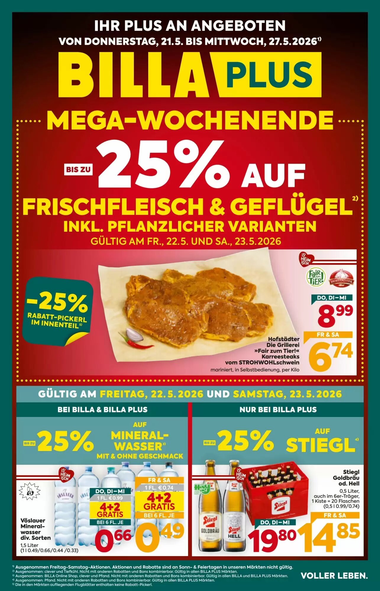 Billa Flugblatt (ab 21.05.2026) - Angebote und Prospekt - Seite 1