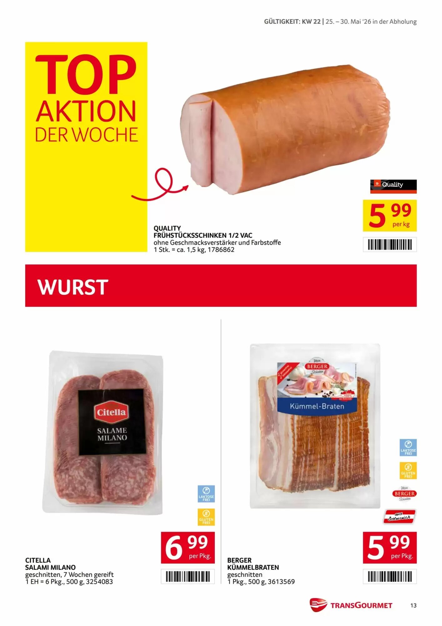 Transgourmet Flugblatt (ab 25.05.2026) - Angebote und Prospekt - Seite 13