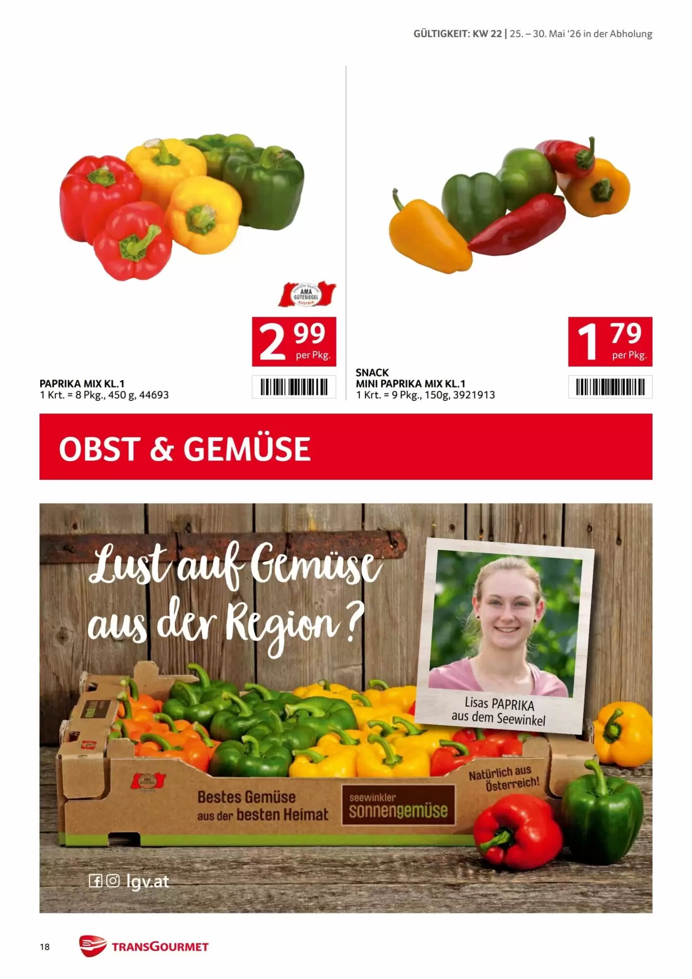 Transgourmet Flugblatt (ab 25.05.2026) - Angebote und Prospekt - Seite 18