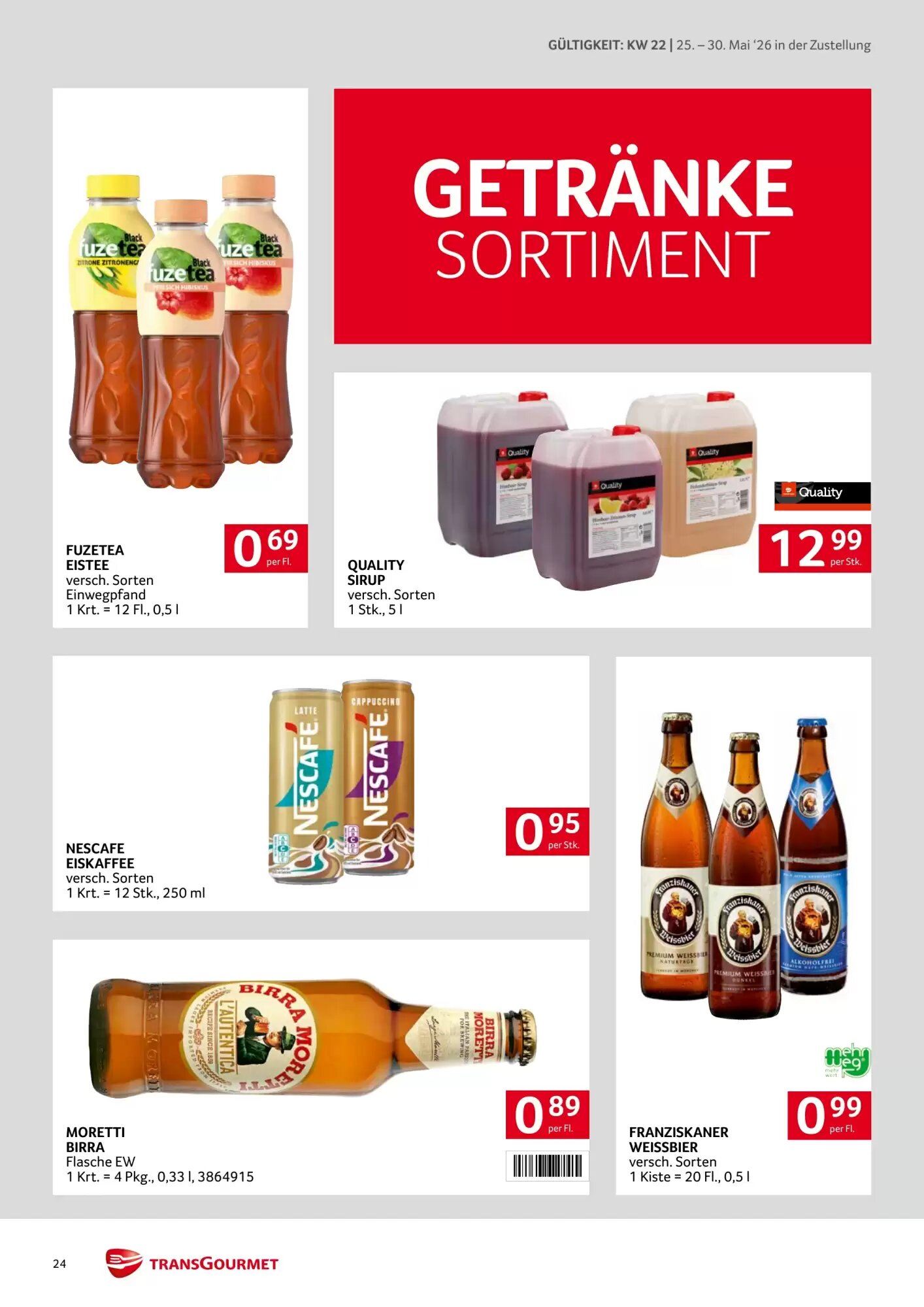Transgourmet Flugblatt (ab 25.05.2026) - Angebote und Prospekt - Seite 24
