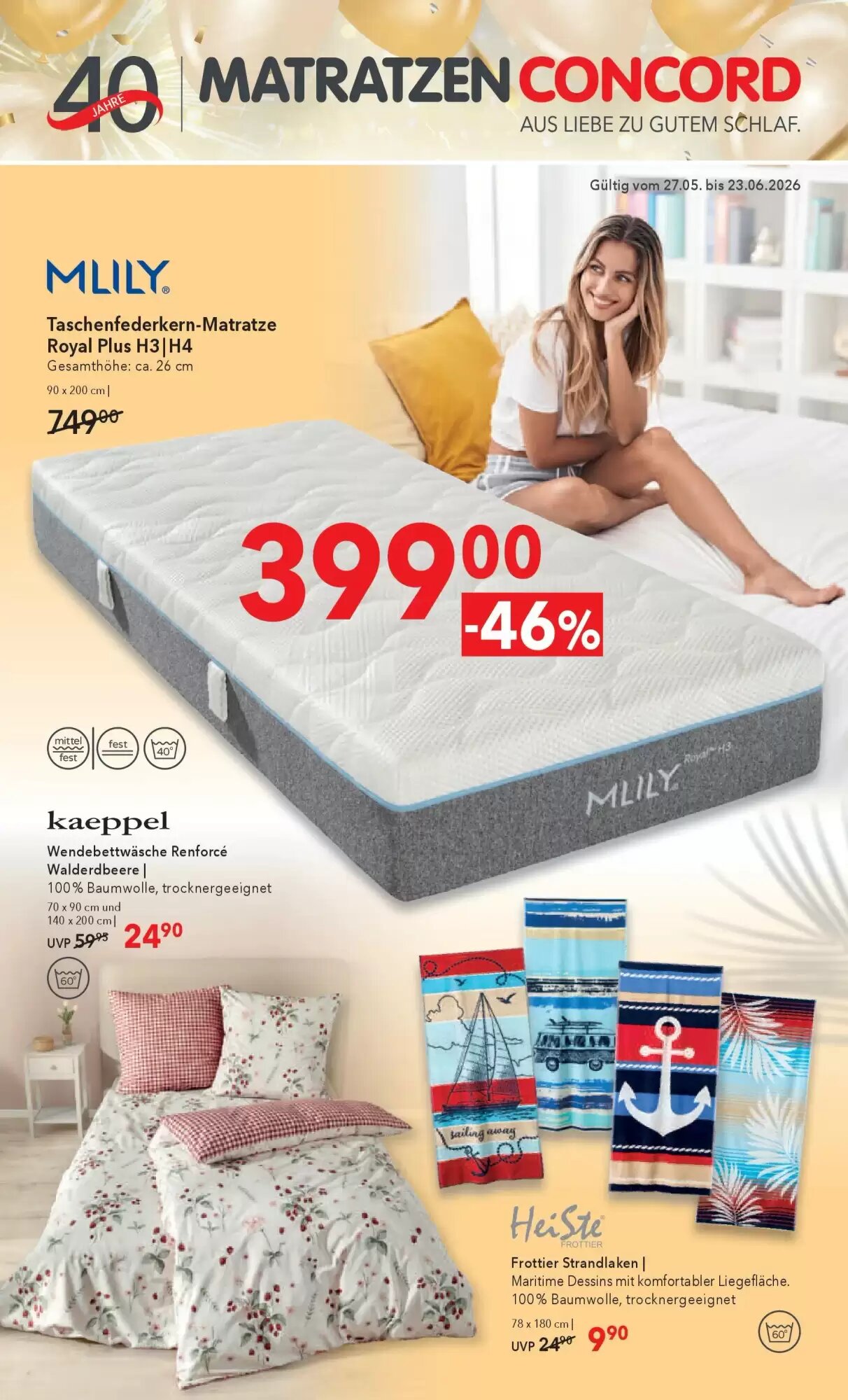Matratzen Concord Flugblatt (ab 27.05.2026) - Angebote und Prospekt - Seite 1