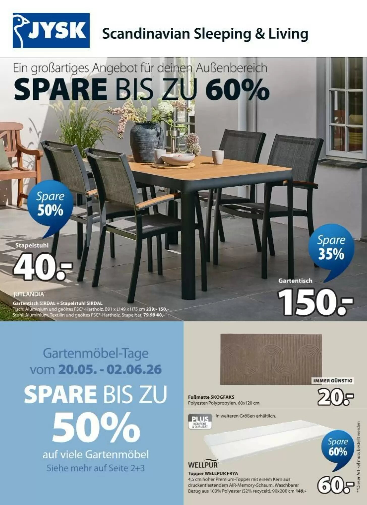 JYSK Flugblatt (ab 27.05.2026) - Angebote und Prospekt - Seite 1