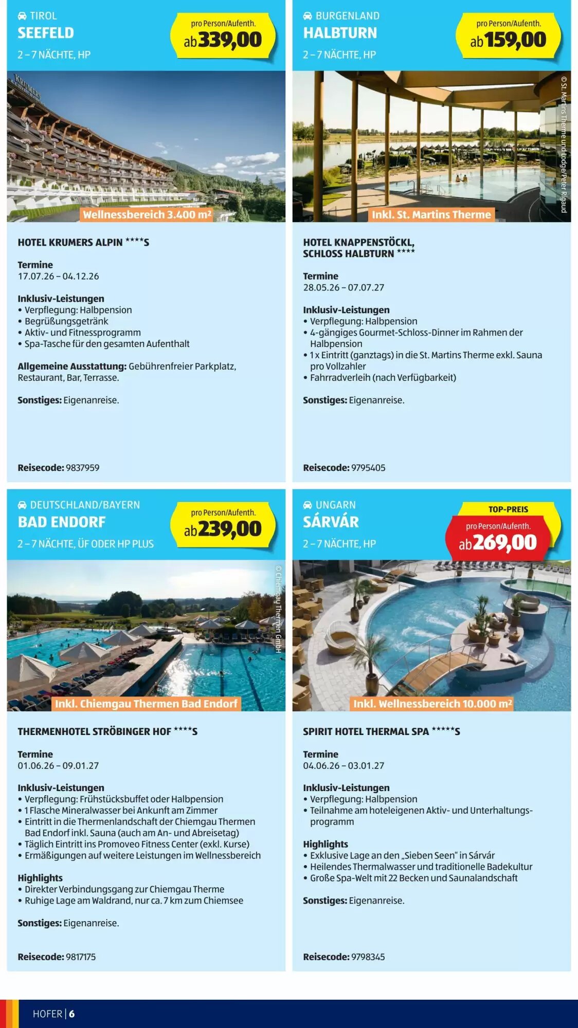 Hofer Reisen Flugblatt (ab 27.05.2026) - Angebote und Prospekt - Seite 6
