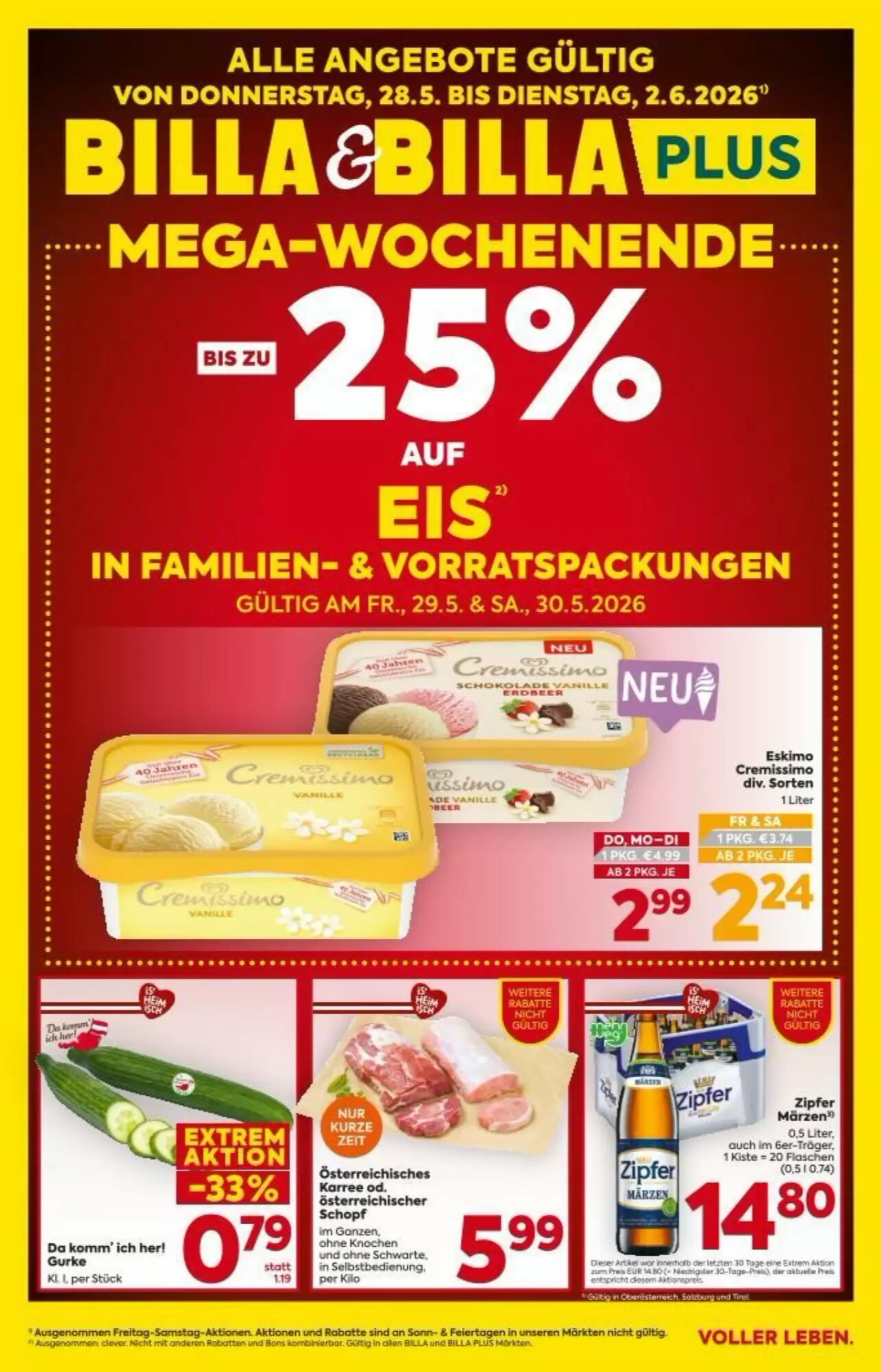 Billa Flugblatt (ab 28.05.2026) - Angebote und Prospekt - Seite 1