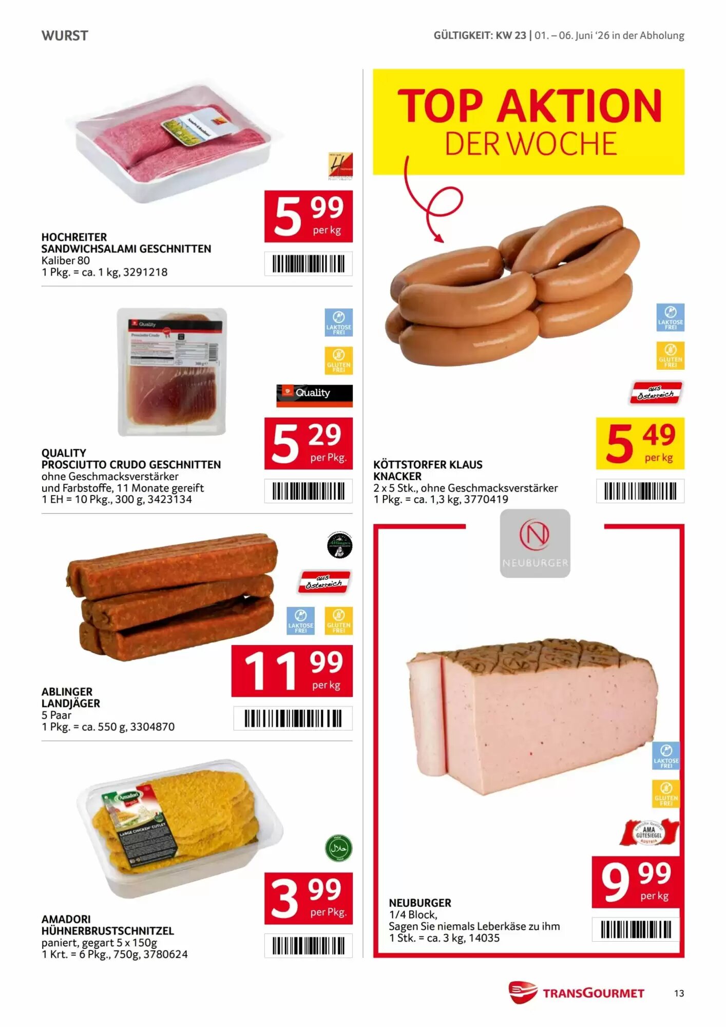 Transgourmet Flugblatt (ab 01.06.2026) - Angebote und Prospekt - Seite 13