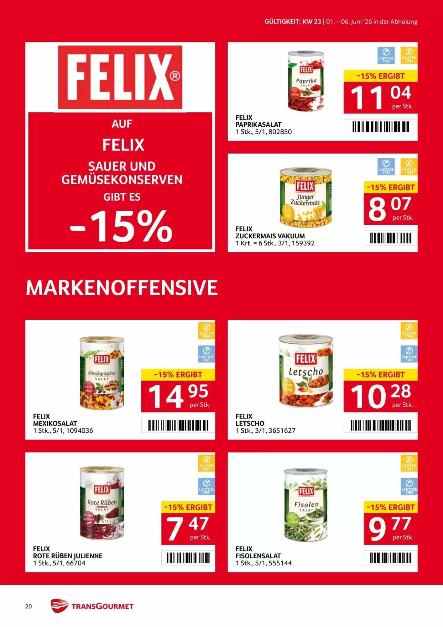 Transgourmet Flugblatt (ab 01.06.2026) - Angebote und Prospekt - Seite 20