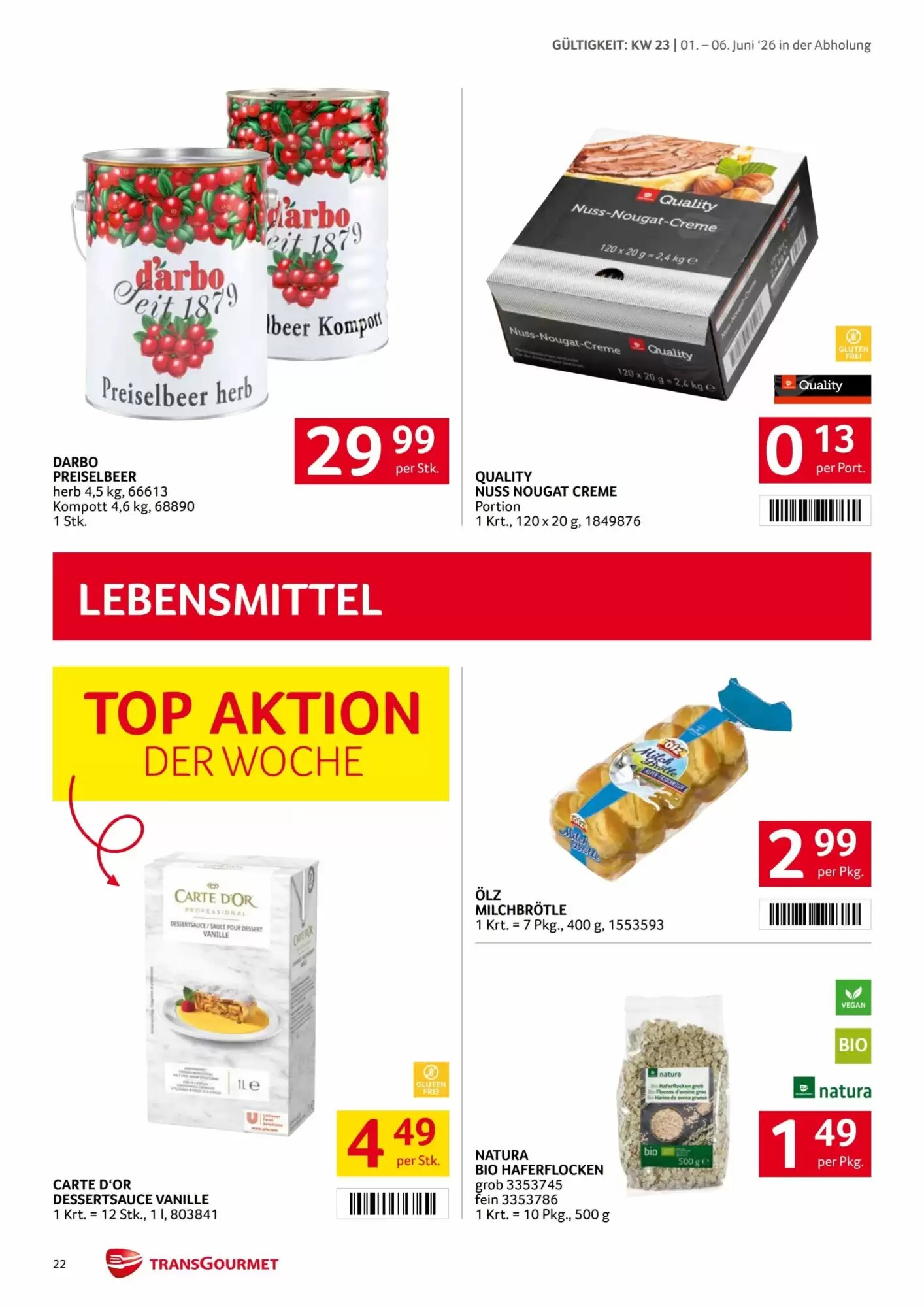 Transgourmet Flugblatt (ab 01.06.2026) - Angebote und Prospekt - Seite 22