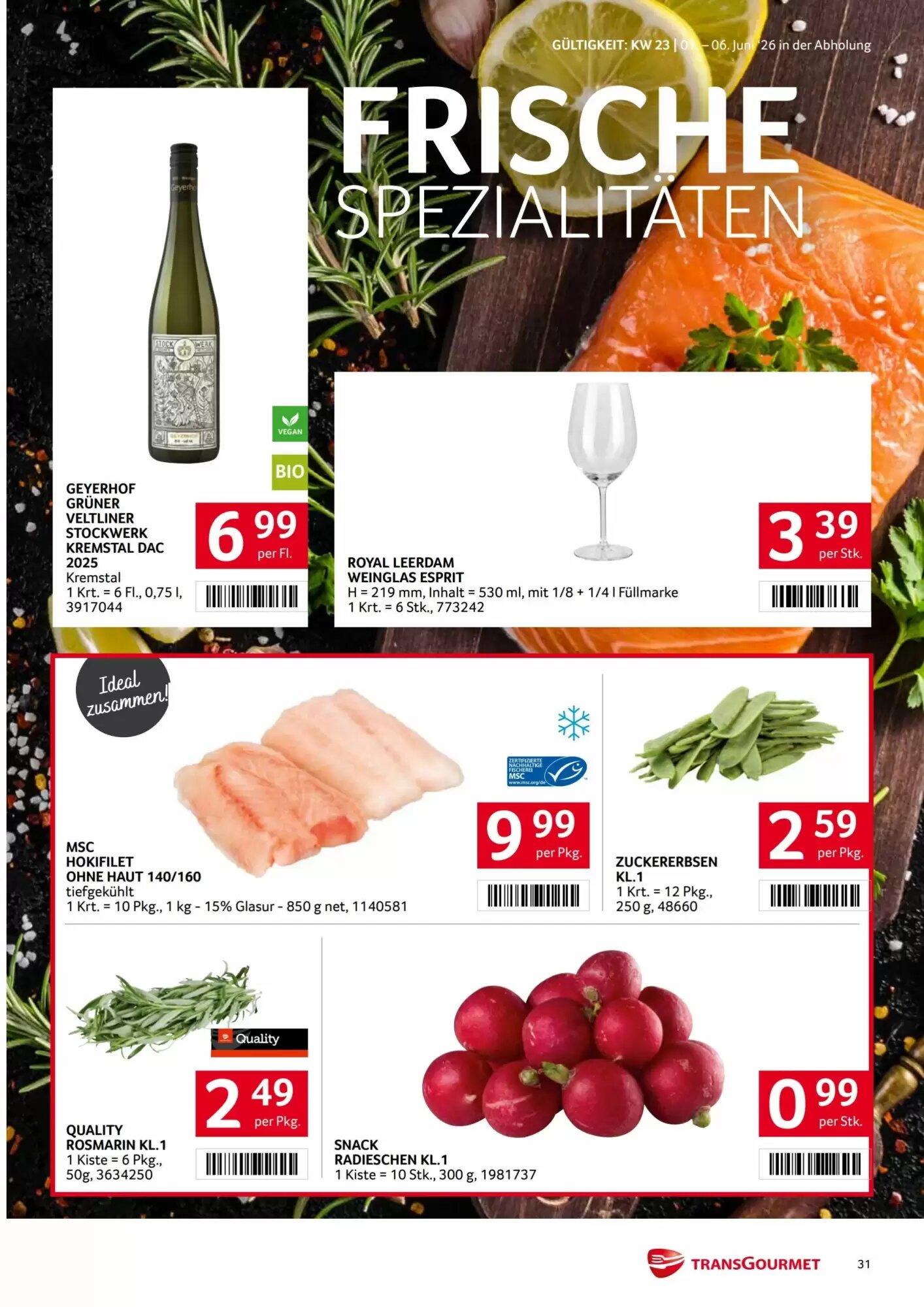 Transgourmet Flugblatt (ab 01.06.2026) - Angebote und Prospekt - Seite 31