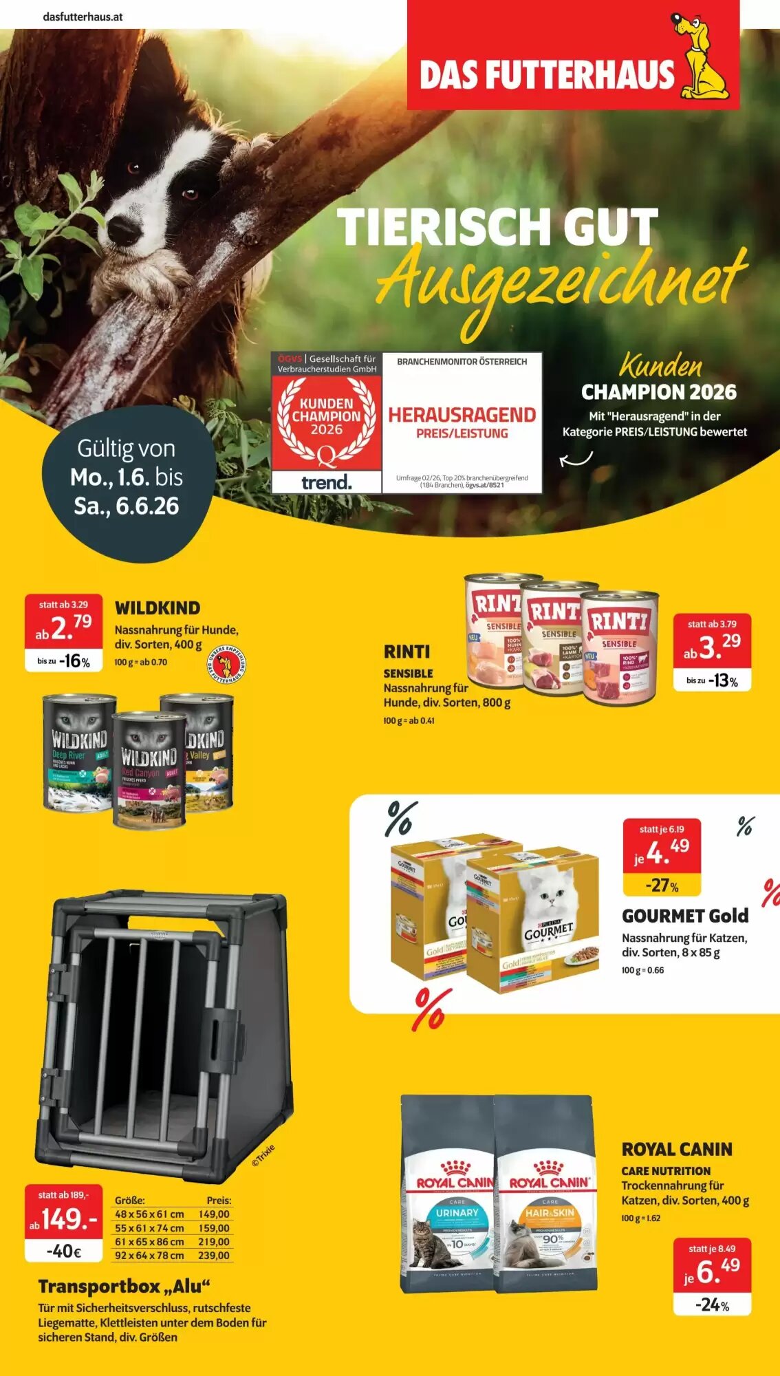 Das Futterhaus Flugblatt (ab 01.06.2026) - Angebote und Prospekt - Seite 1