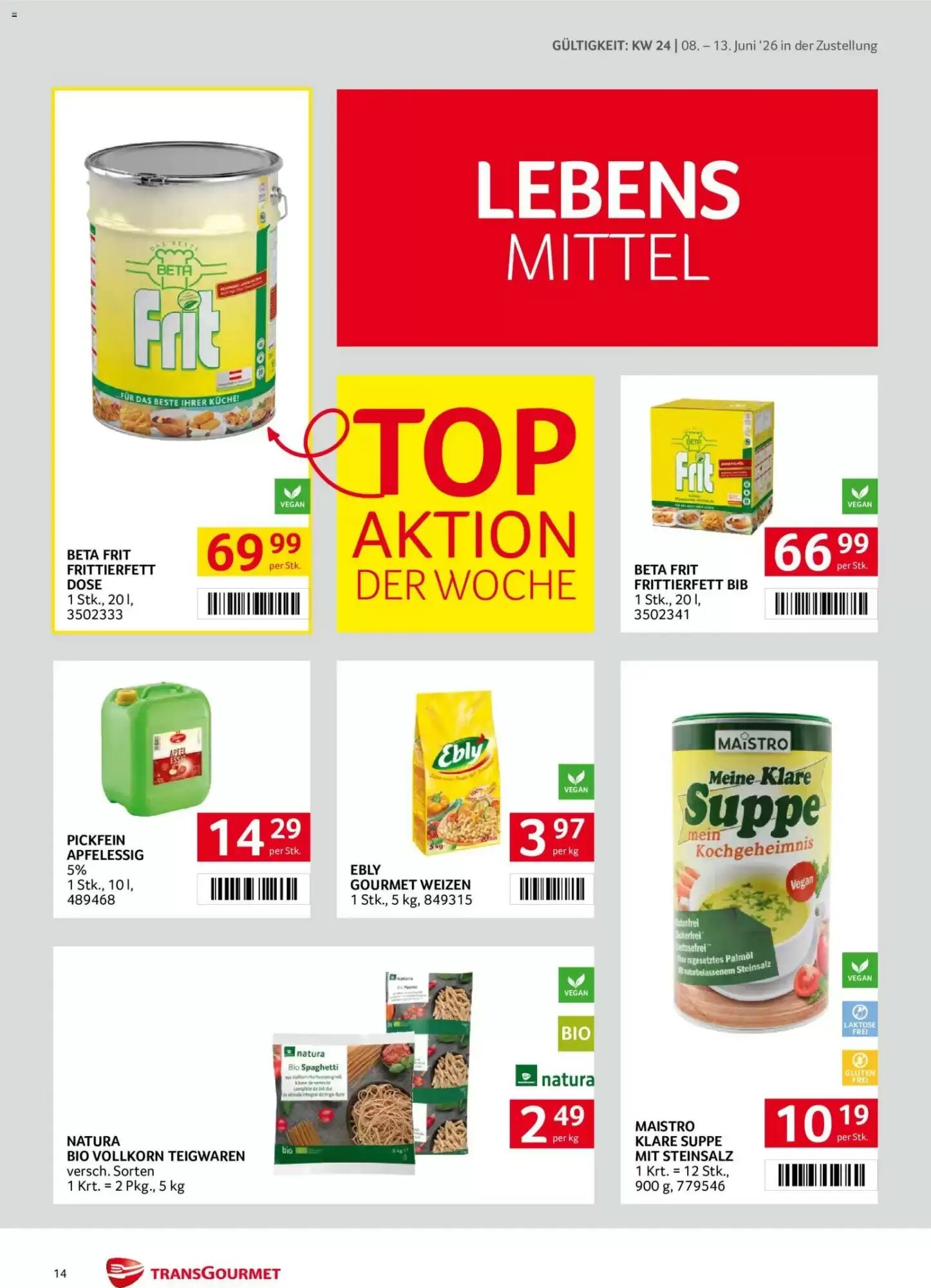 Transgourmet Flugblatt (ab 08.06.2026) - Angebote und Prospekt - Seite 14
