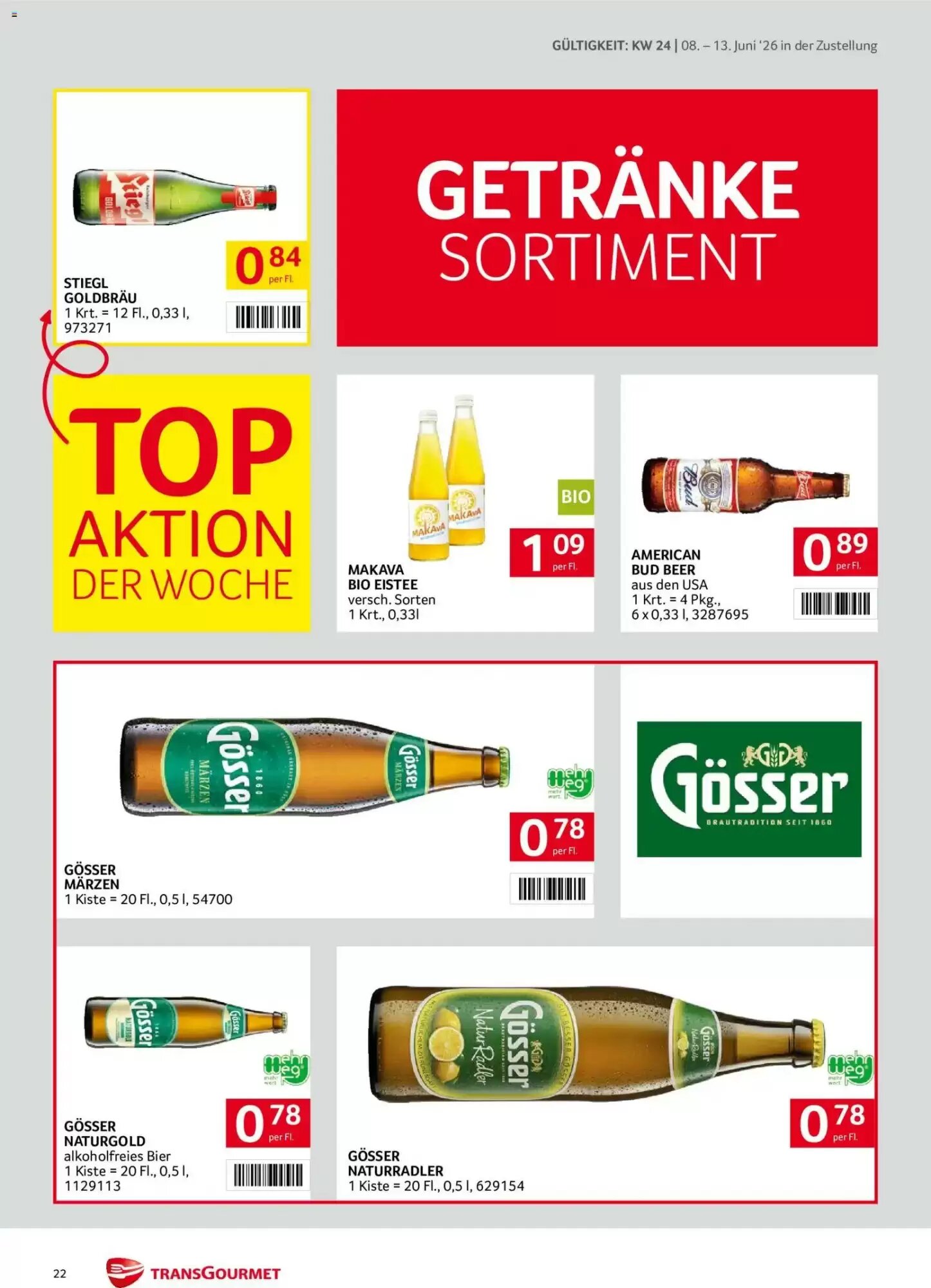 Transgourmet Flugblatt (ab 08.06.2026) - Angebote und Prospekt - Seite 22