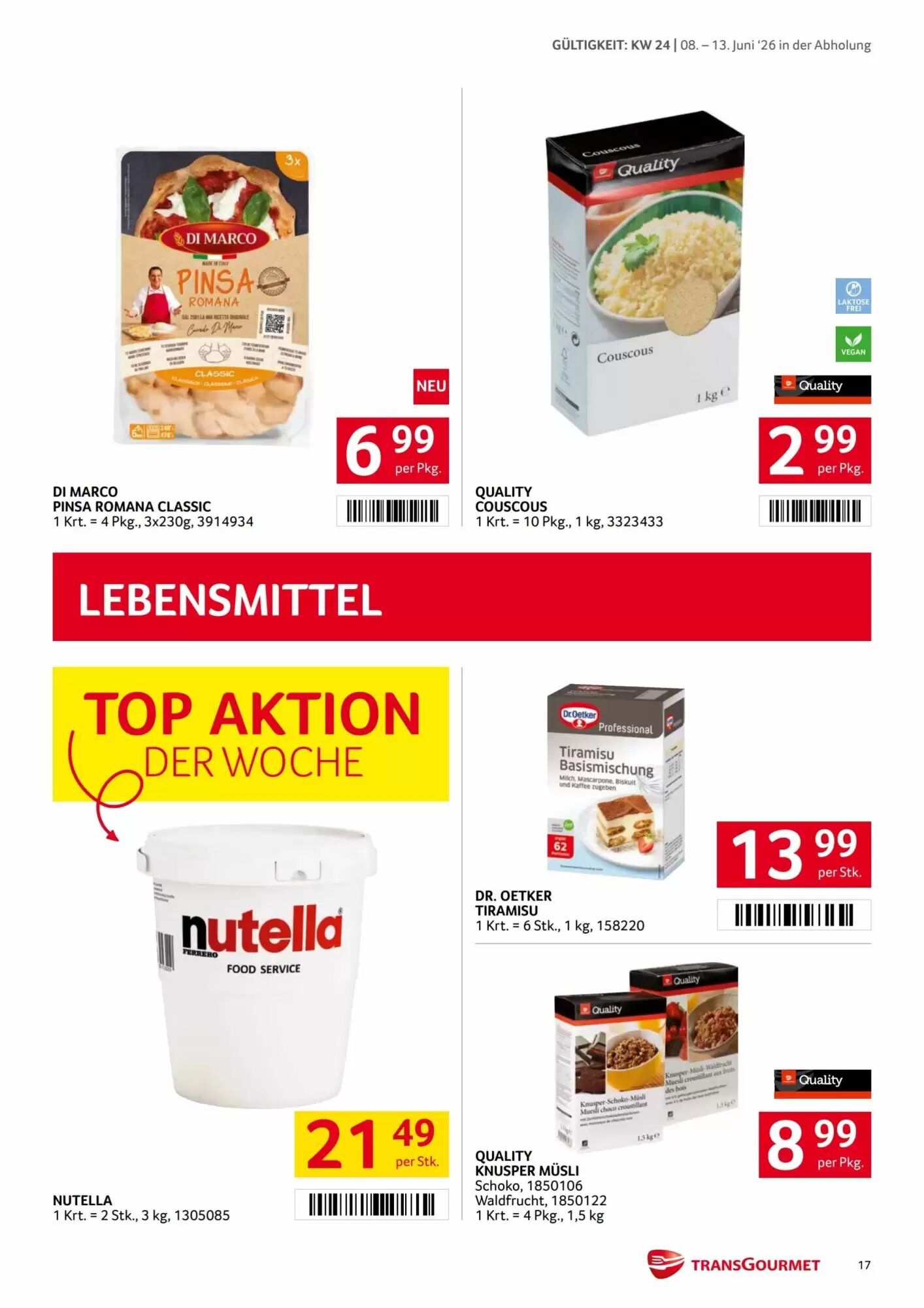 Transgourmet Flugblatt (ab 08.06.2026) - Angebote und Prospekt - Seite 17