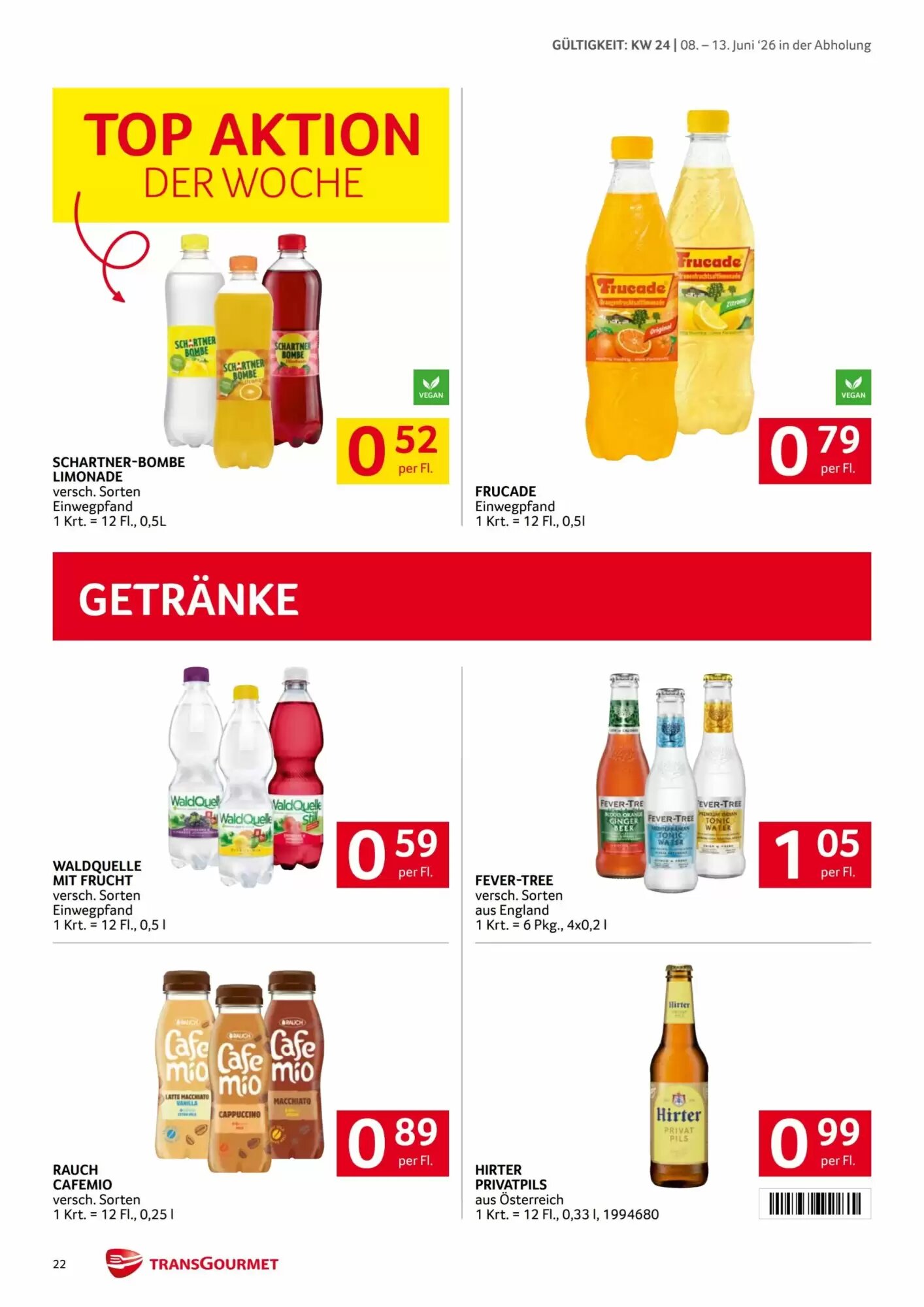 Transgourmet Flugblatt (ab 08.06.2026) - Angebote und Prospekt - Seite 22