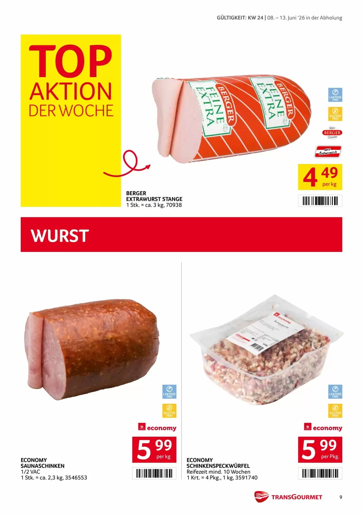 Transgourmet Flugblatt (ab 08.06.2026) - Angebote und Prospekt - Seite 9