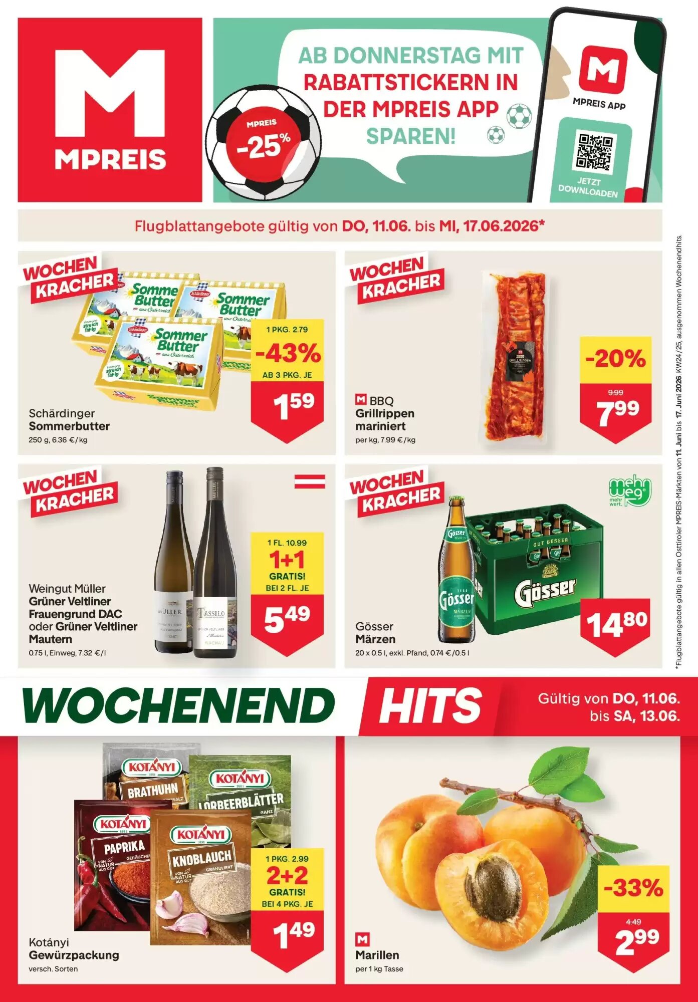 MPreis Flugblatt (ab 11.06.2026) - Angebote und Prospekt - Seite 1