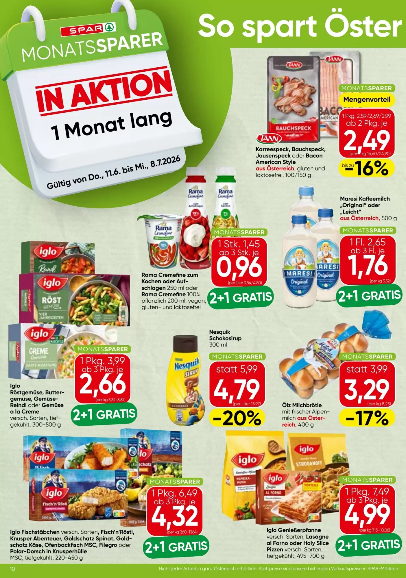Spar Flugblatt (ab 11.06.2026) - Angebote und Prospekt - Seite 1