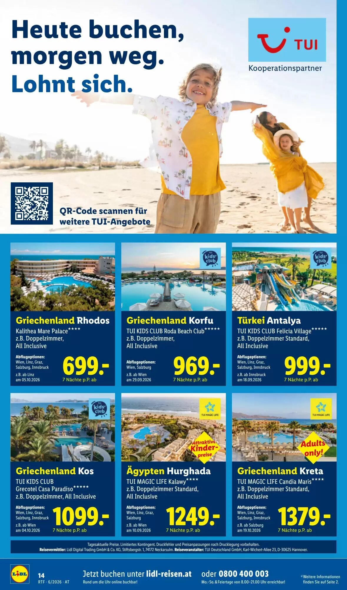 Lidl Reisen Flugblatt (ab 13.06.2026) - Angebote und Prospekt - Seite 14