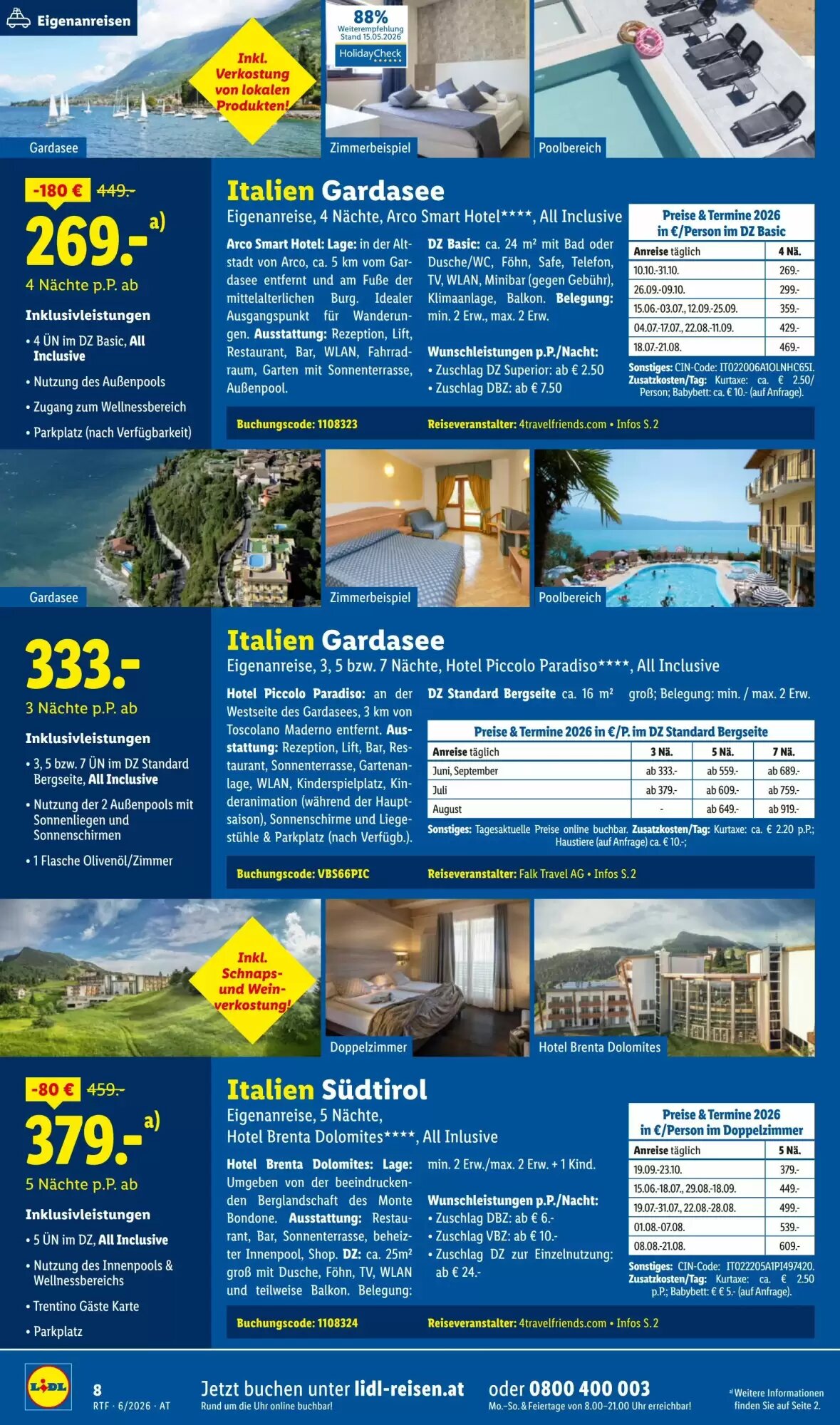 Lidl Reisen Flugblatt (ab 13.06.2026) - Angebote und Prospekt - Seite 8